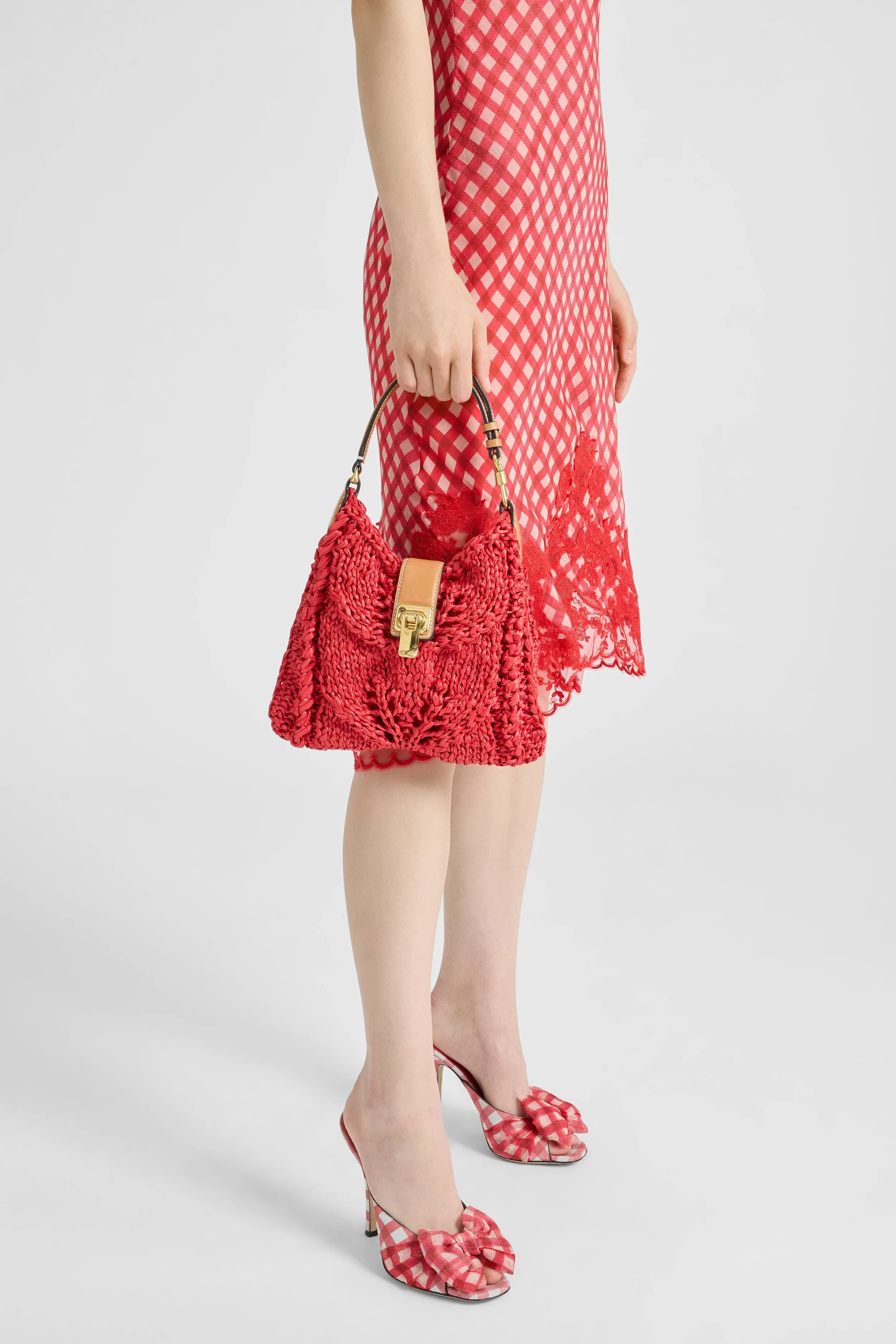 Mini red hobo bag sold by Ermanno Scervino product image thumbnail 2