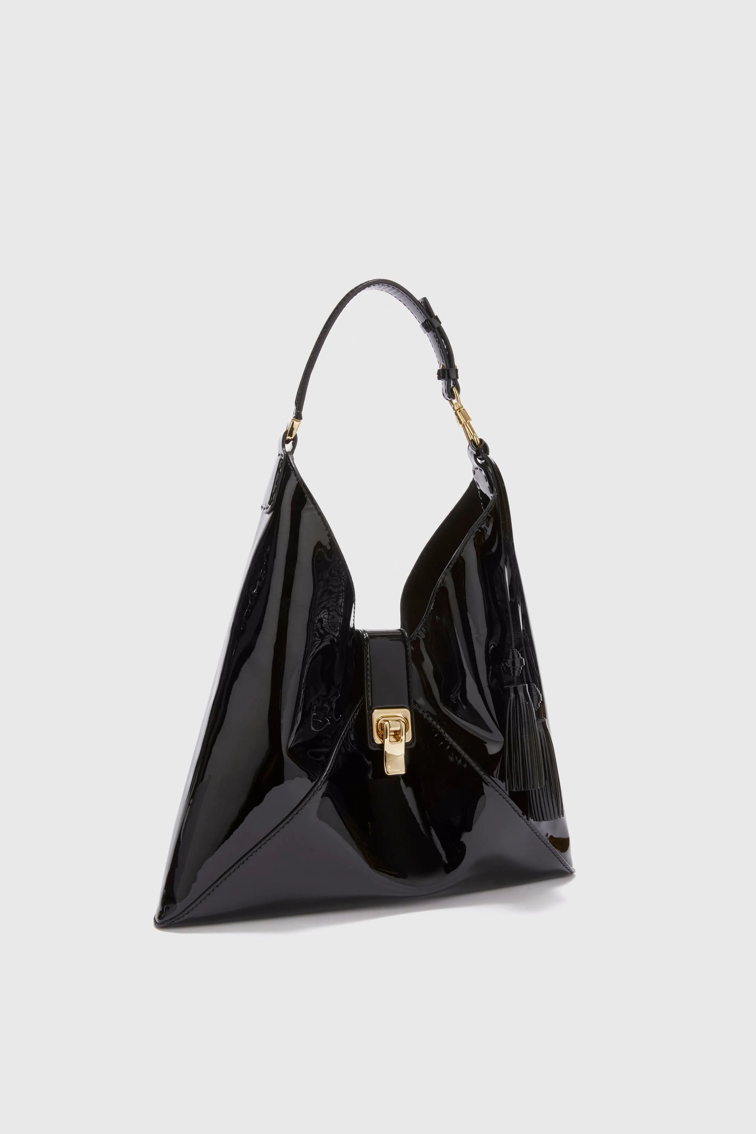 Soft glossy patent leather hobo bag sold by Ermanno Scervino product image thumbnail 3