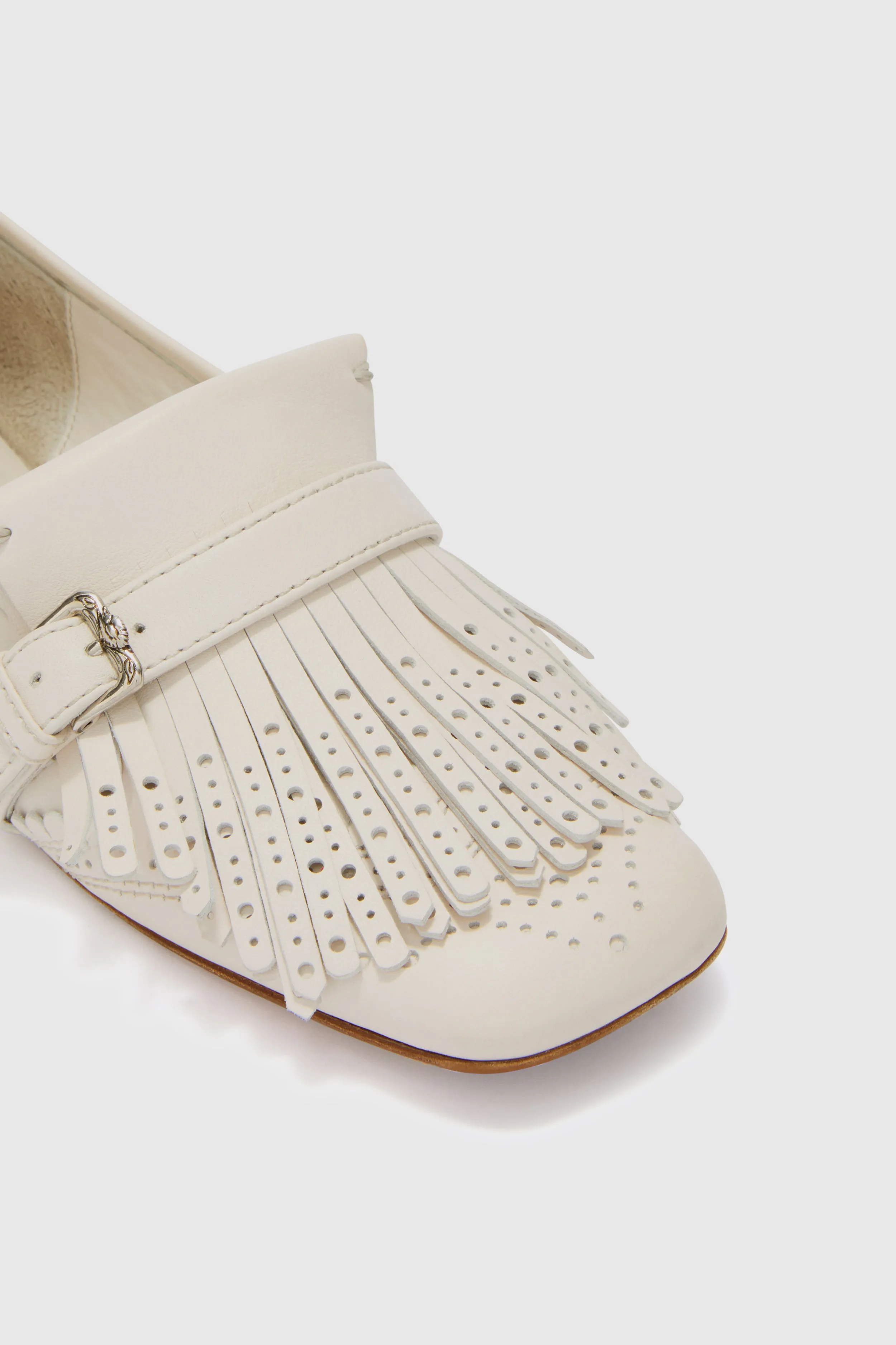 Fringed ballerina with daisy buckle sold by Ermanno Scervino product image thumbnail 5