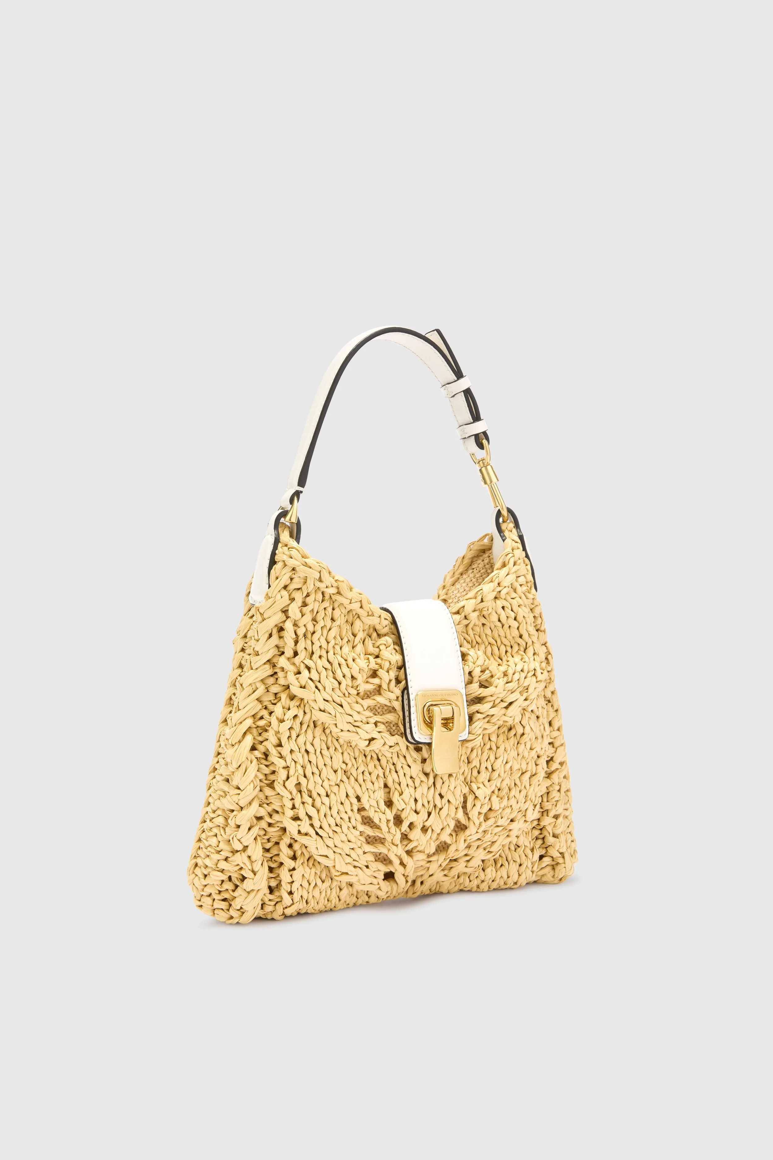 Mini hobo bag in natural raffia sold by Ermanno Scervino product image thumbnail 3