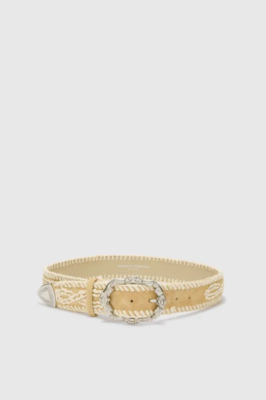Majaro Embroidered Belt 40 mm made by Ermanno Scervino