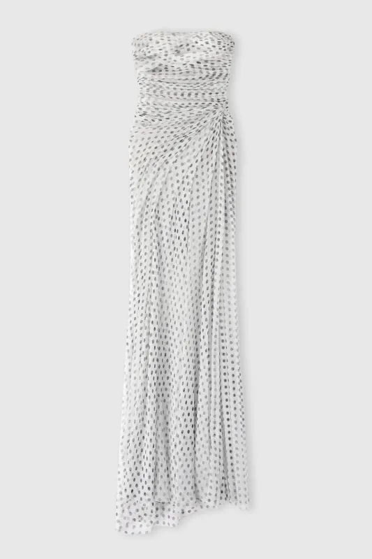 Long Draped Chiffon Silk Dress sold by Ermanno Scervino