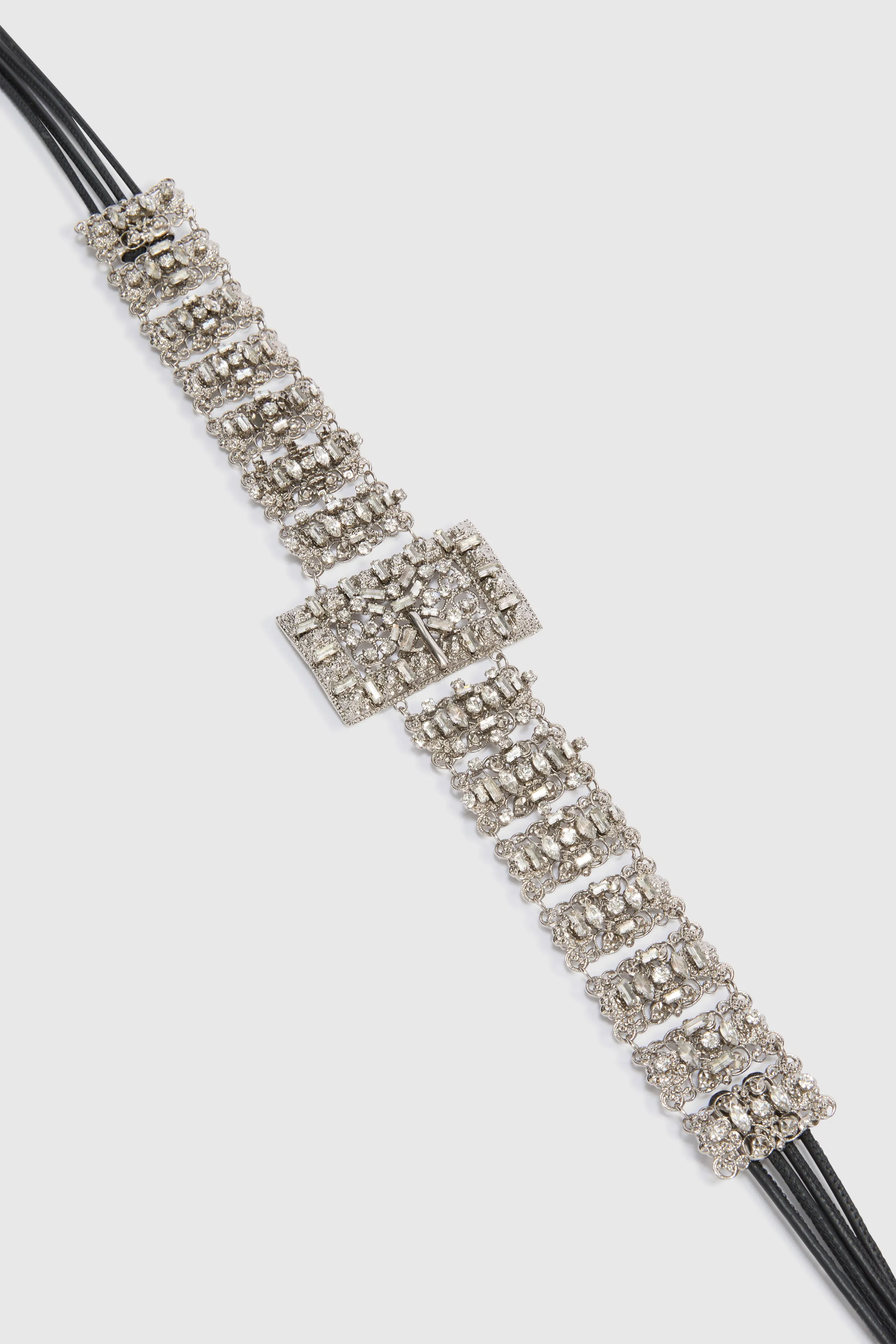 Jewelry belt in brass filigree with crystals sold by Ermanno Scervino product image thumbnail 2