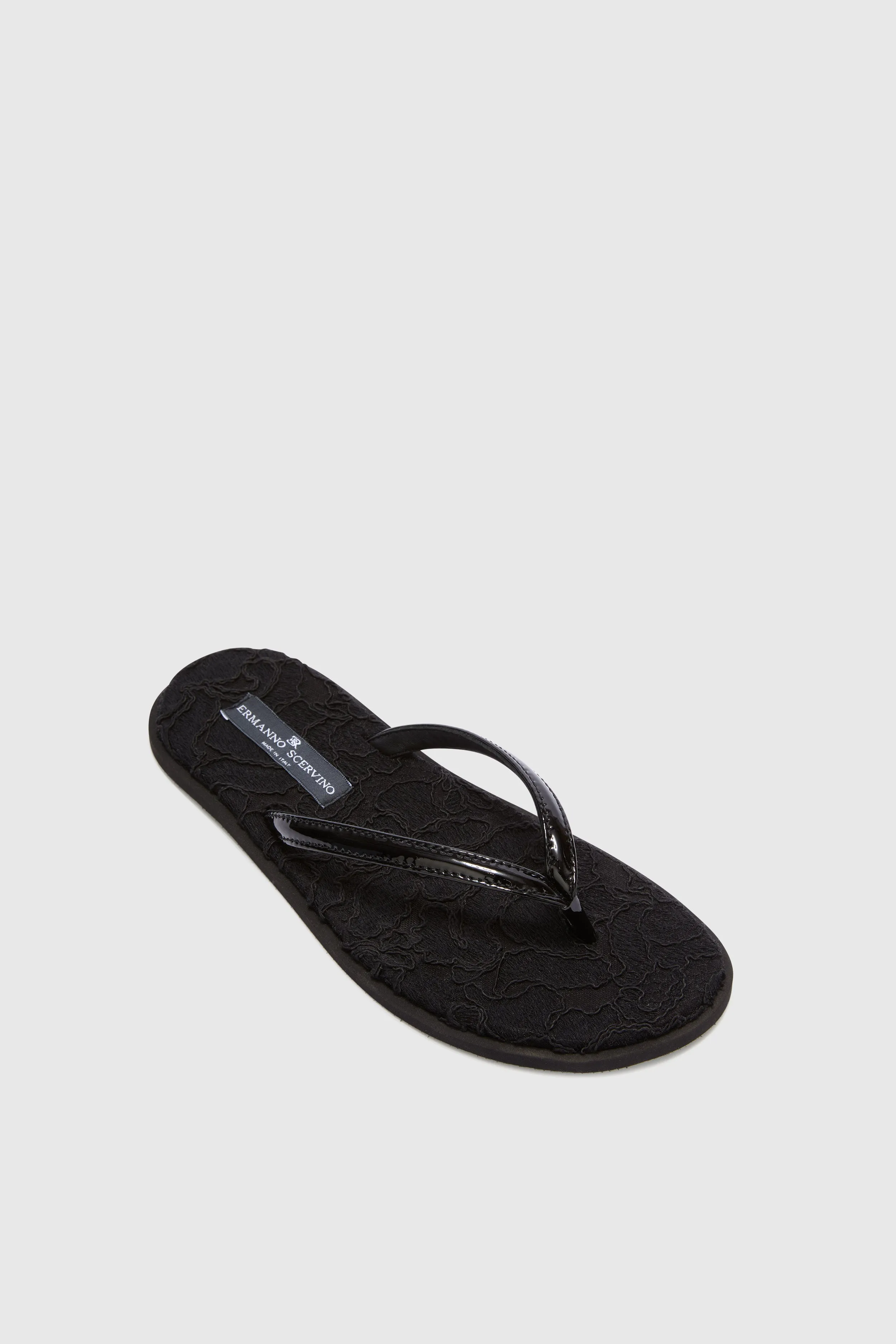 Black lace flip flop sold by Ermanno Scervino product image thumbnail 5