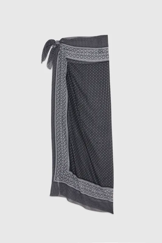 Silk pareo skirt with bandana print made by Ermanno Scervino