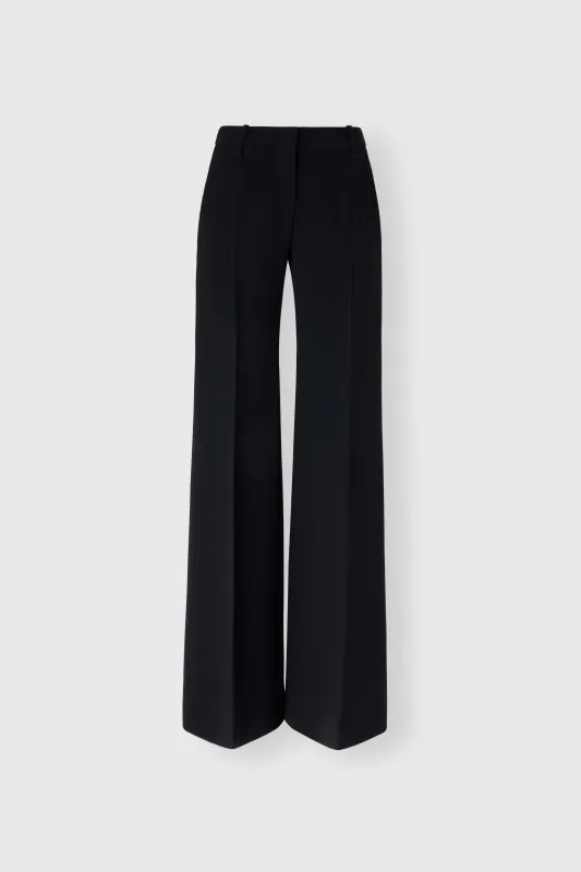 Black Interlock Bootcut Trousers made by Ermanno Scervino
