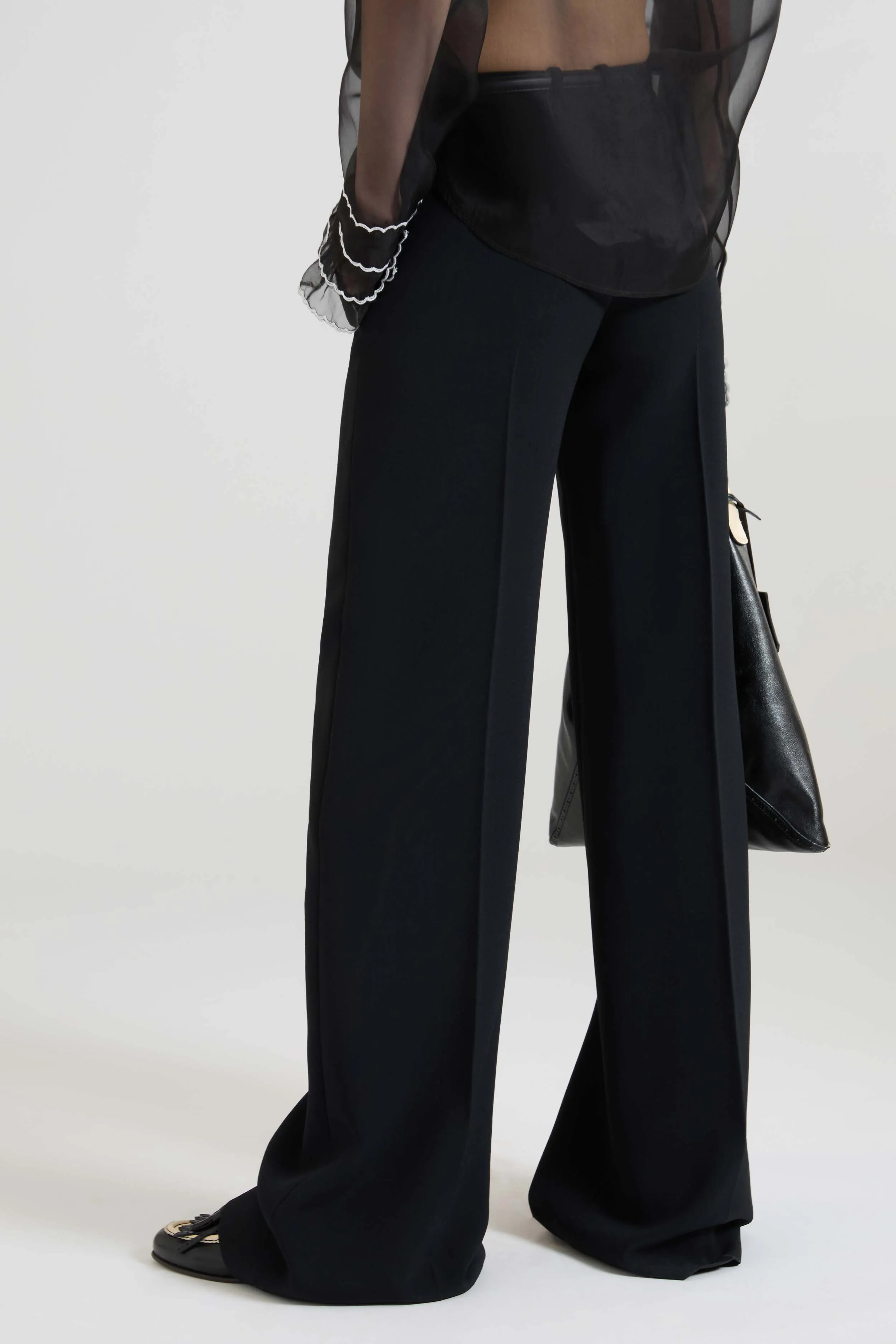 Black Interlock Bootcut Trousers sold by Ermanno Scervino product image thumbnail 4