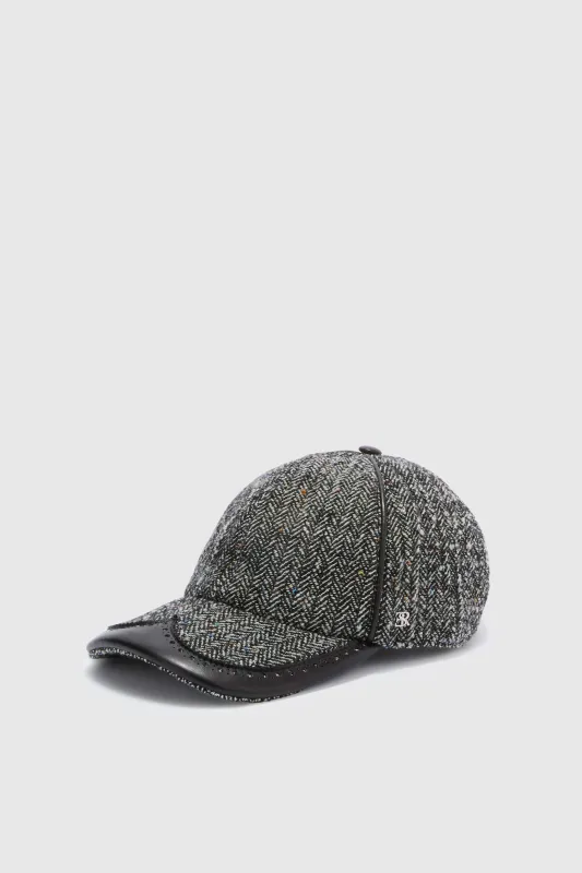 Baseball Cap in Virgin Wool Blend with Resca Jacquard Pattern made by Ermanno Scervino