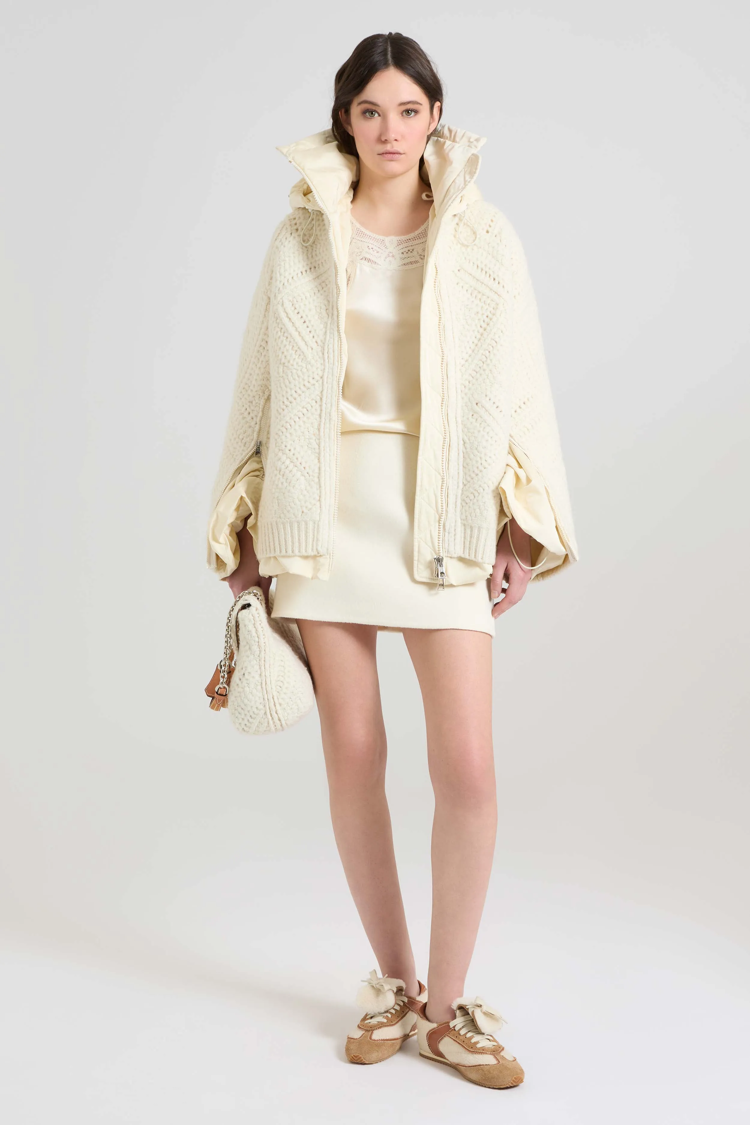 Lingerie-inspired pure silk satin top with rebrodé lace sold by Ermanno Scervino product image thumbnail 3