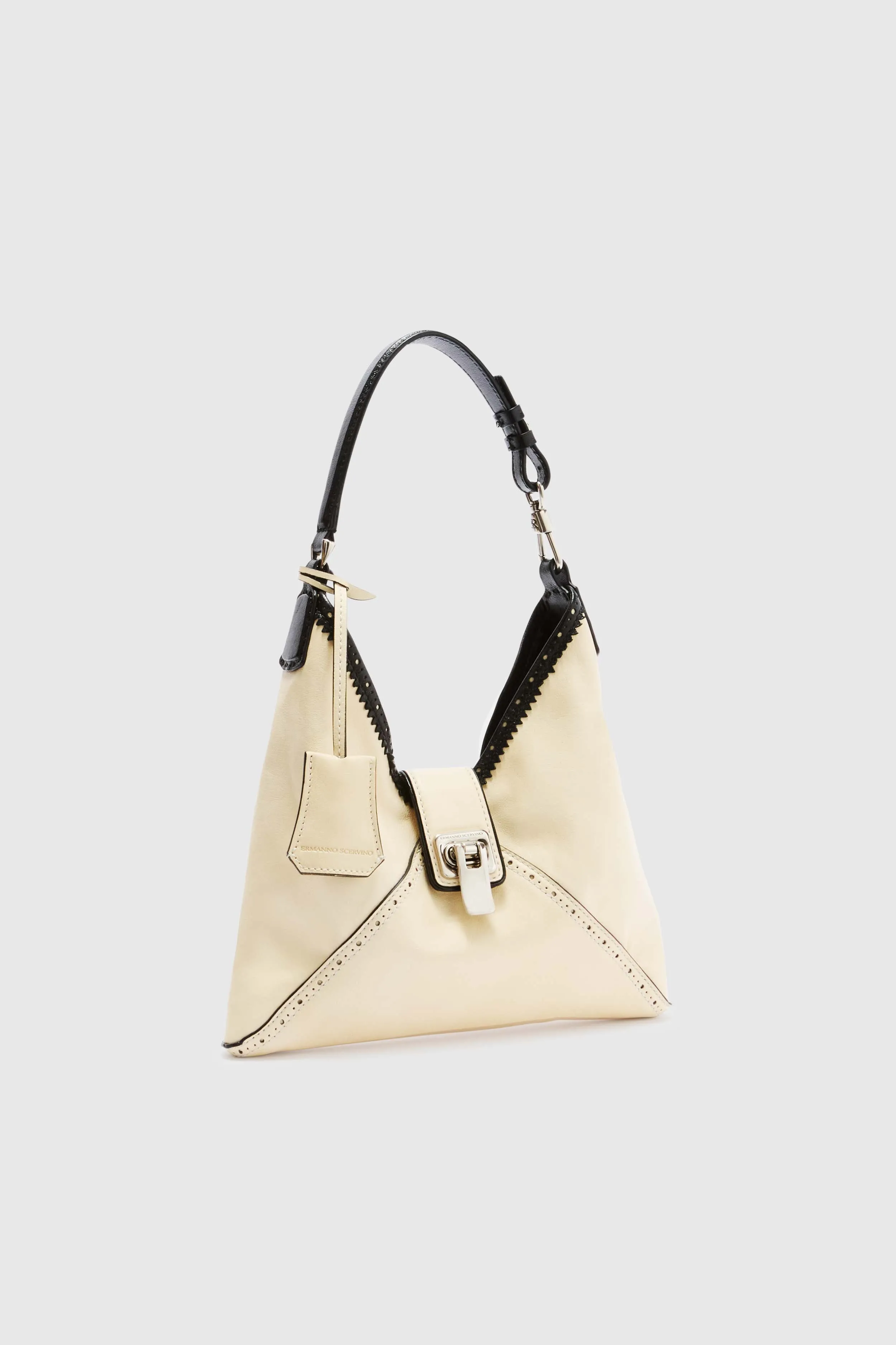 Clio – Mini Hobo Bag in Bicolour Vintage Sheepskin Leather sold by Ermanno Scervino product image thumbnail 3
