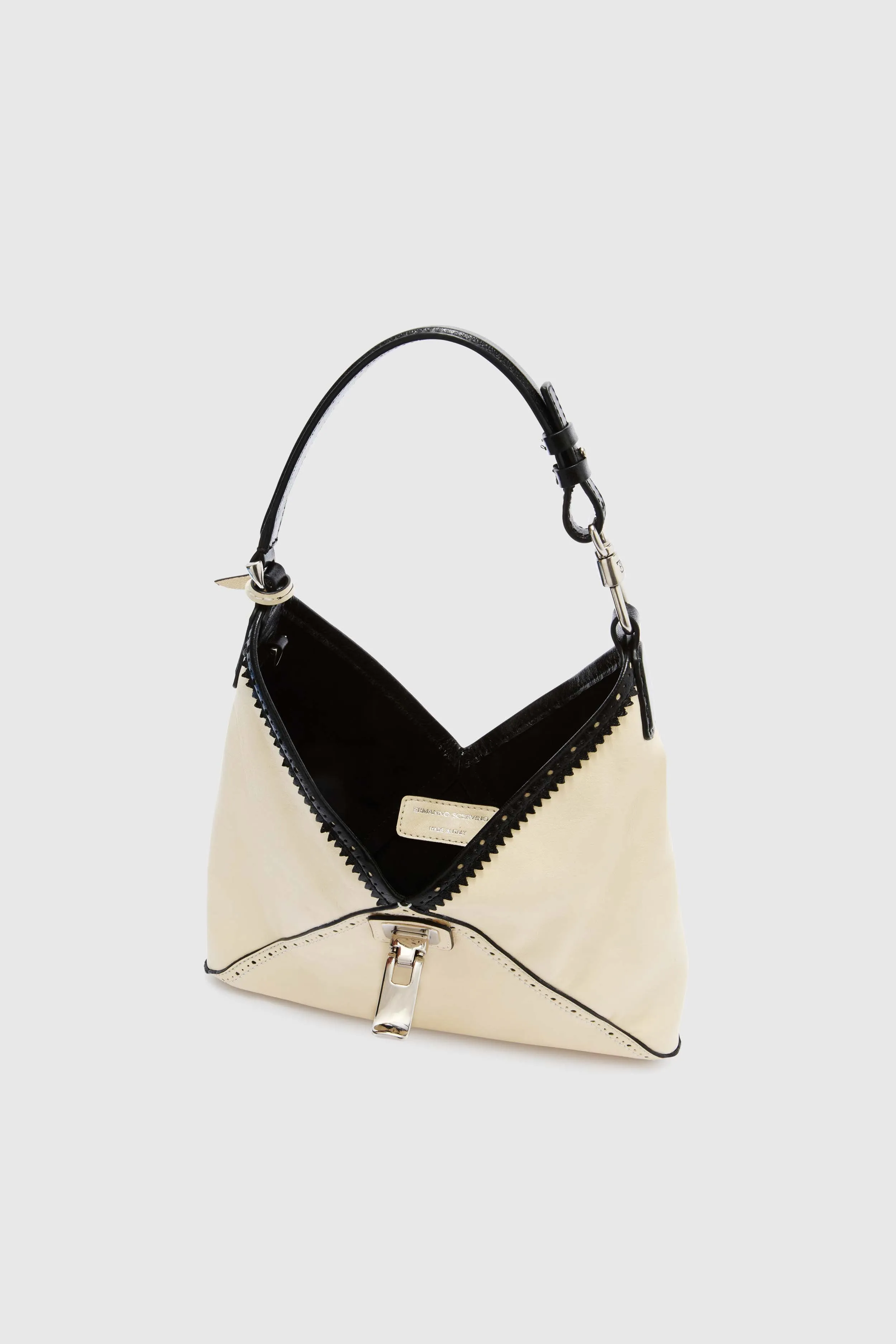 Clio – Mini Hobo Bag in Bicolour Vintage Sheepskin Leather sold by Ermanno Scervino product image thumbnail 5