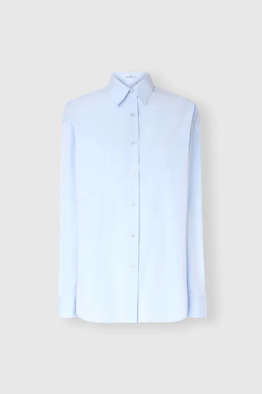 Cotton poplin shirt with a masculine sartorial allure made by Ermanno Scervino