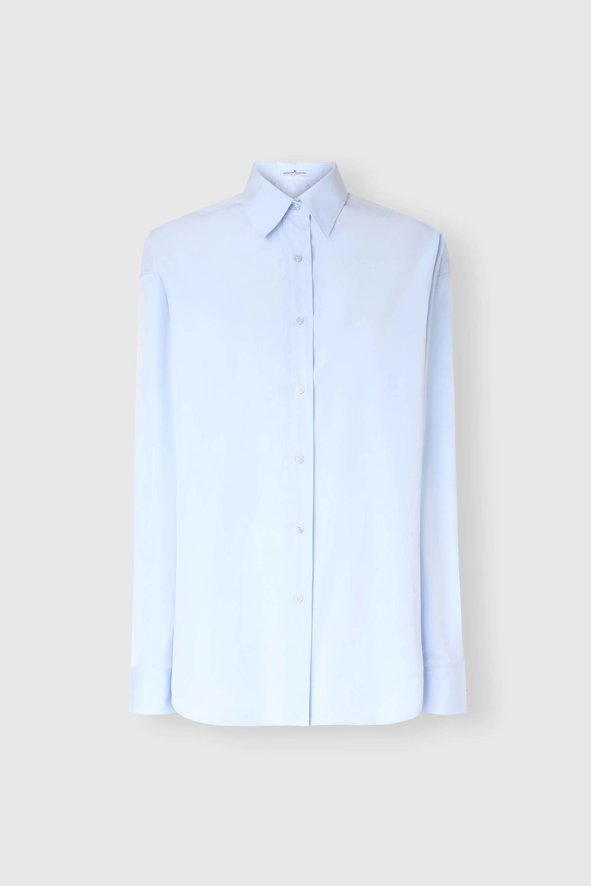 Cotton poplin shirt with a masculine sartorial allure sold by Ermanno Scervino