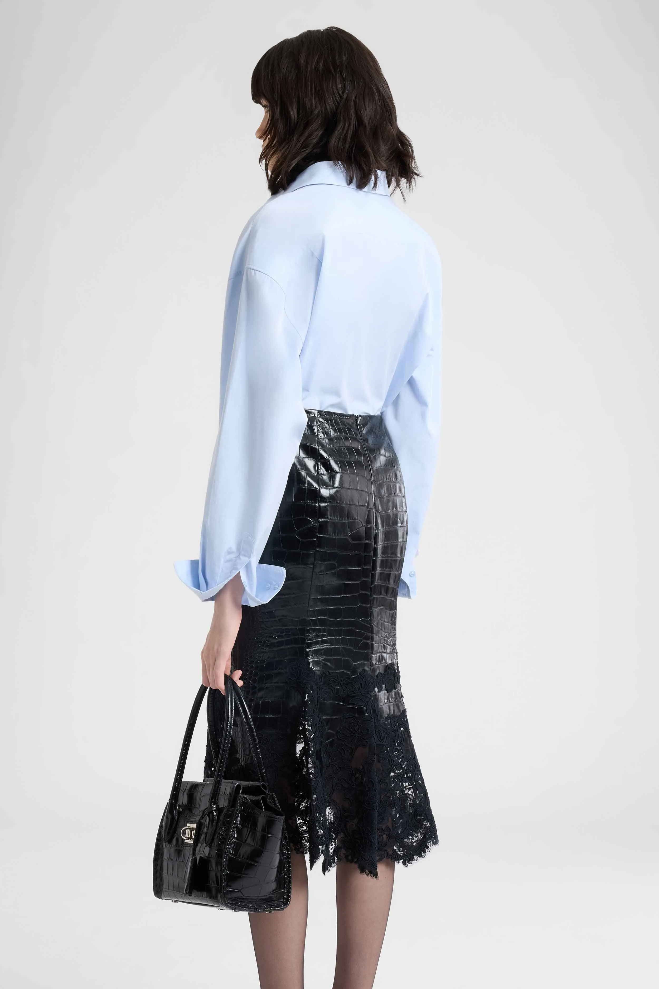 Cotton poplin shirt with a masculine sartorial allure sold by Ermanno Scervino product image thumbnail 4