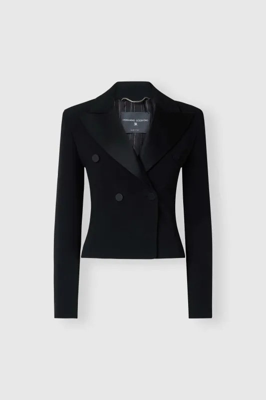 Tailored Cady Tuxedo Jacket made by Ermanno Scervino