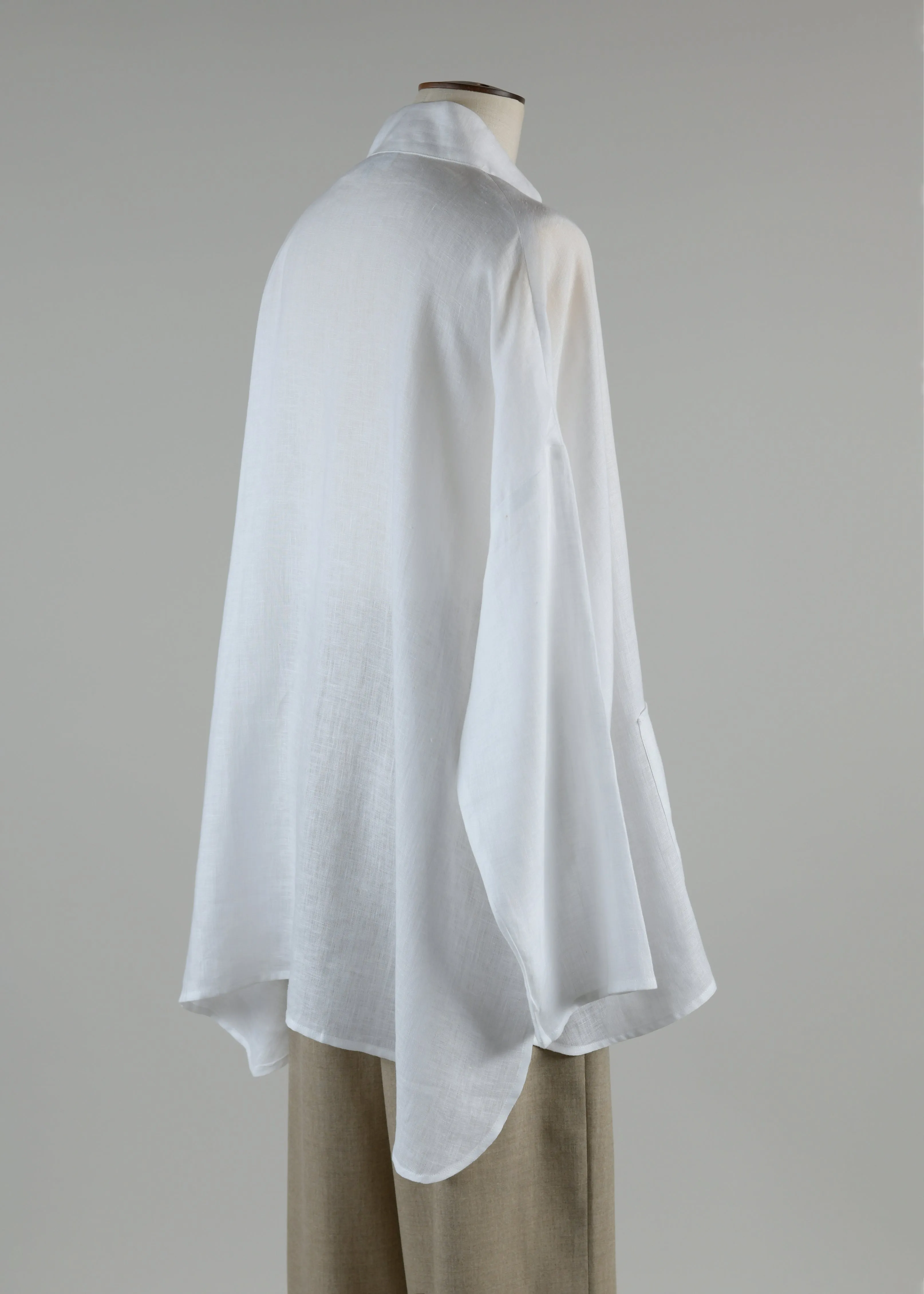 sloped shldr wide a-line pleated col smock - long sold by eskandar product image thumbnail 3