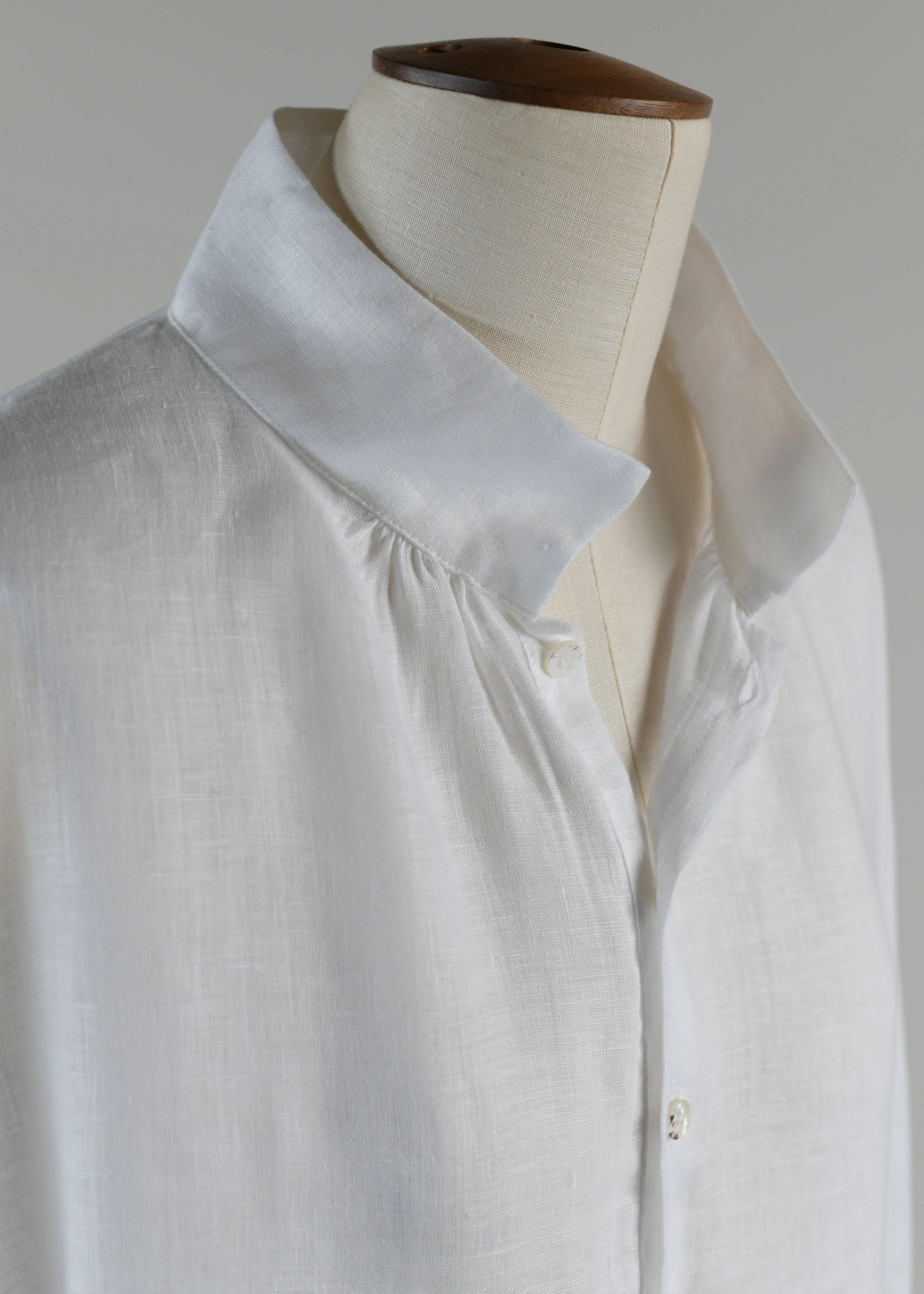 sloped shldr wide a-line pleated col smock - long sold by eskandar product image thumbnail 4