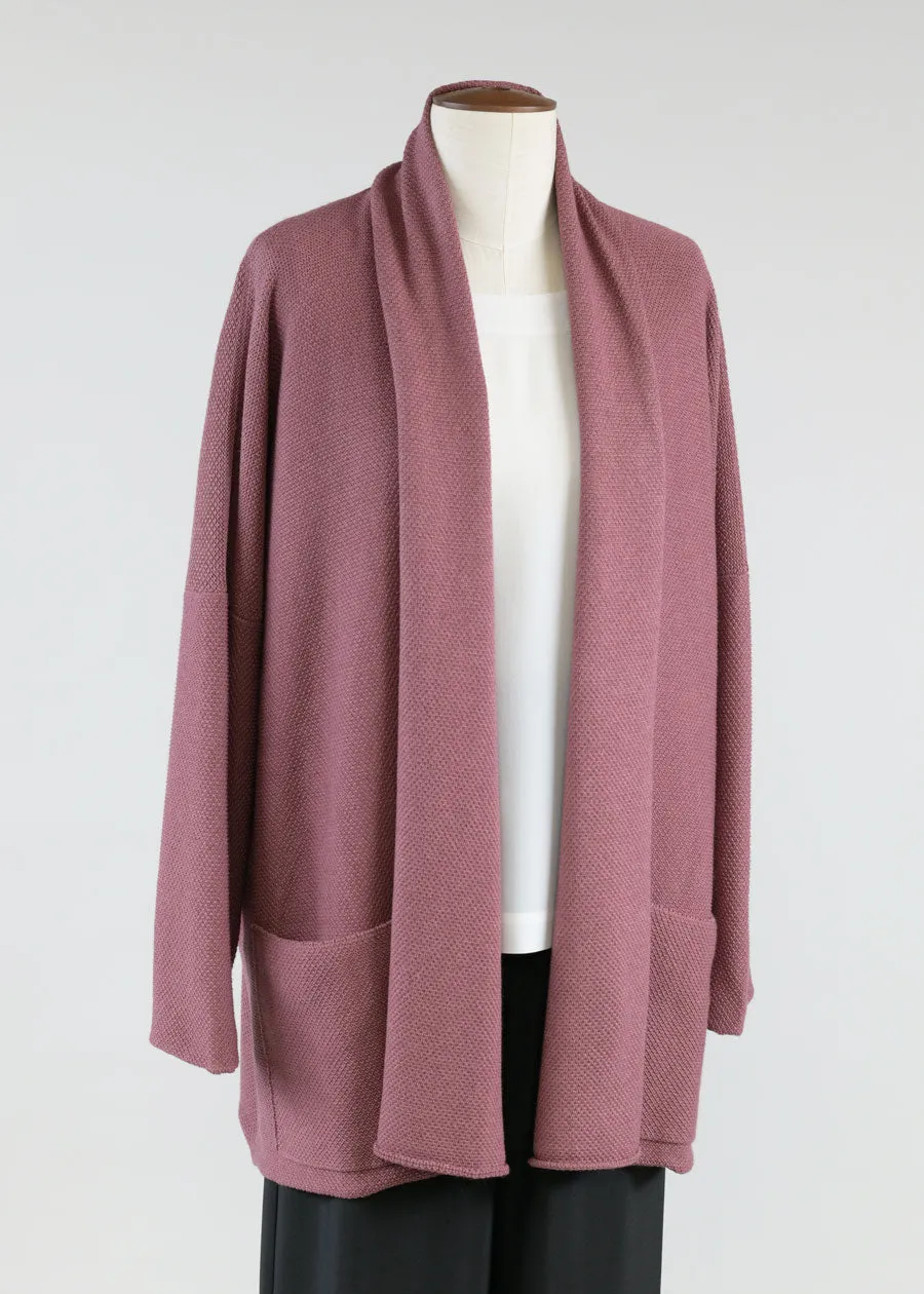 cashmere silk shawl collar cardigan - long sold by eskandar