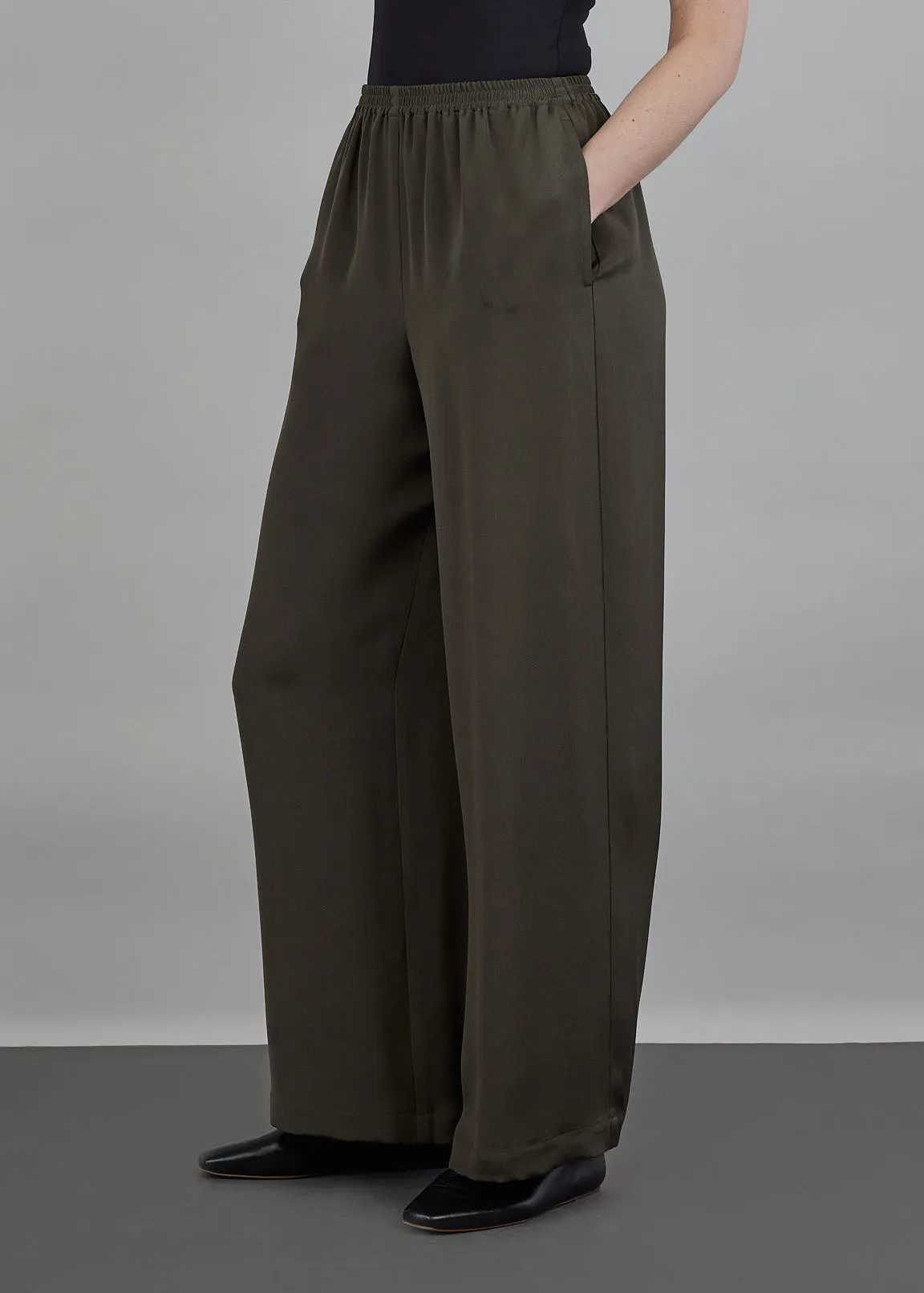 silk flared trouser sold by eskandar product image thumbnail 2