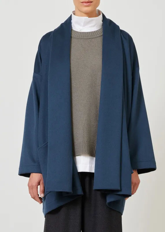 cashmere wide a-line shawl collar coat - long plus sold by eskandar