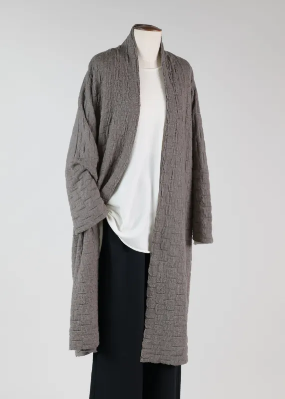 cashmere wide scrunch shawl collar cardigan - 3/4 length sold by eskandar