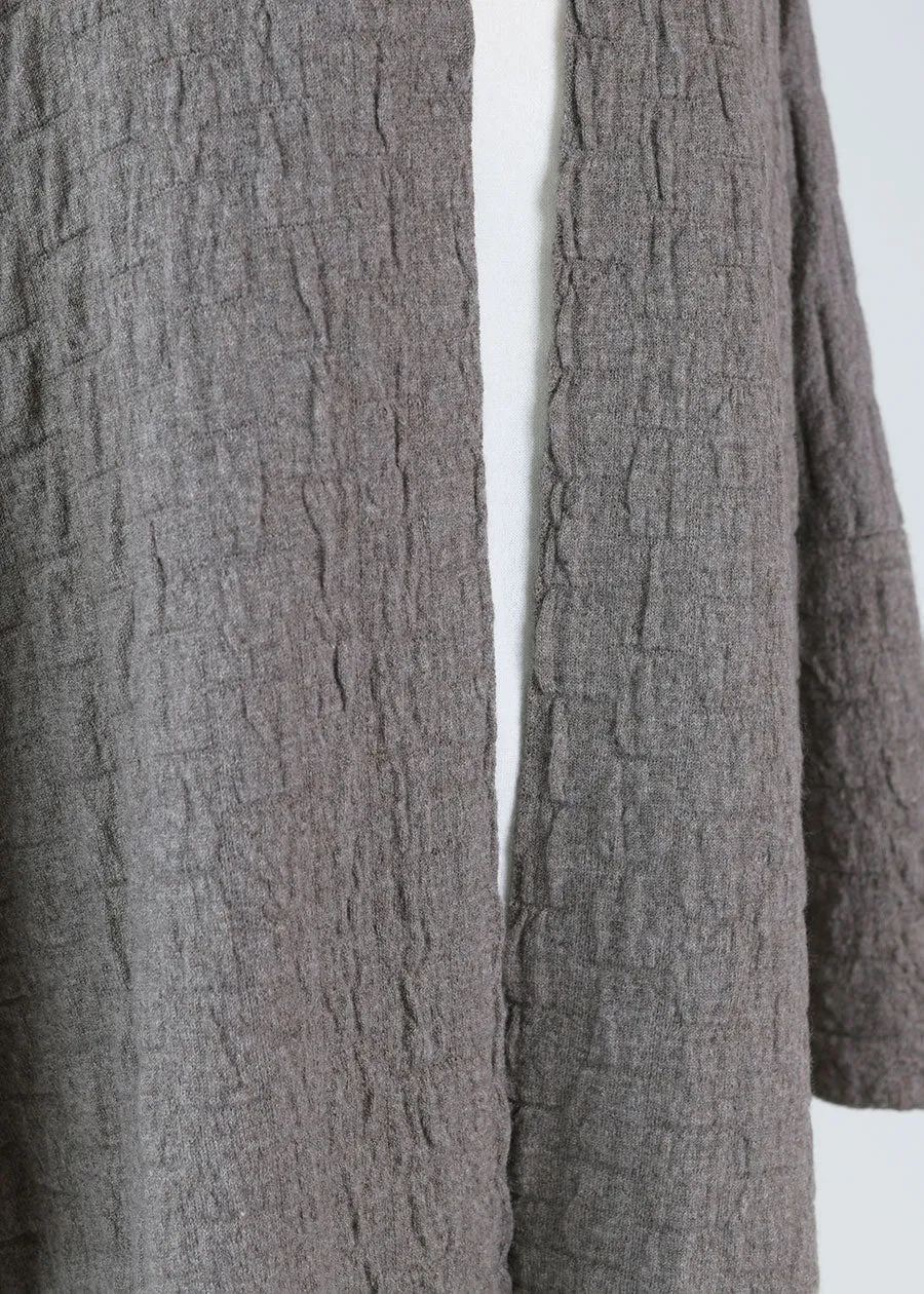 cashmere wide scrunch shawl collar cardigan - 3/4 length sold by eskandar product image thumbnail 5