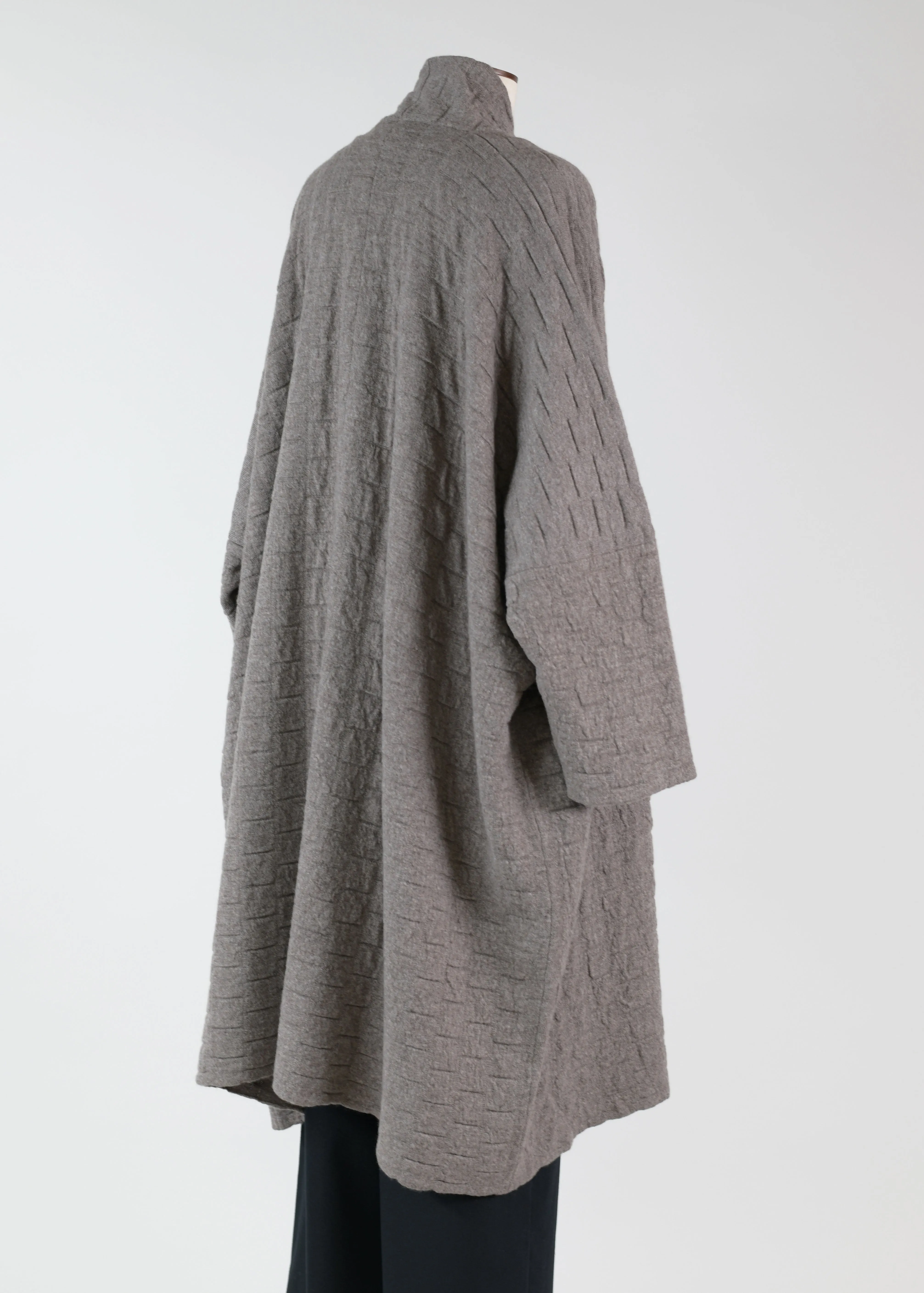 cashmere wide scrunch shawl collar cardigan - 3/4 length sold by eskandar product image thumbnail 4