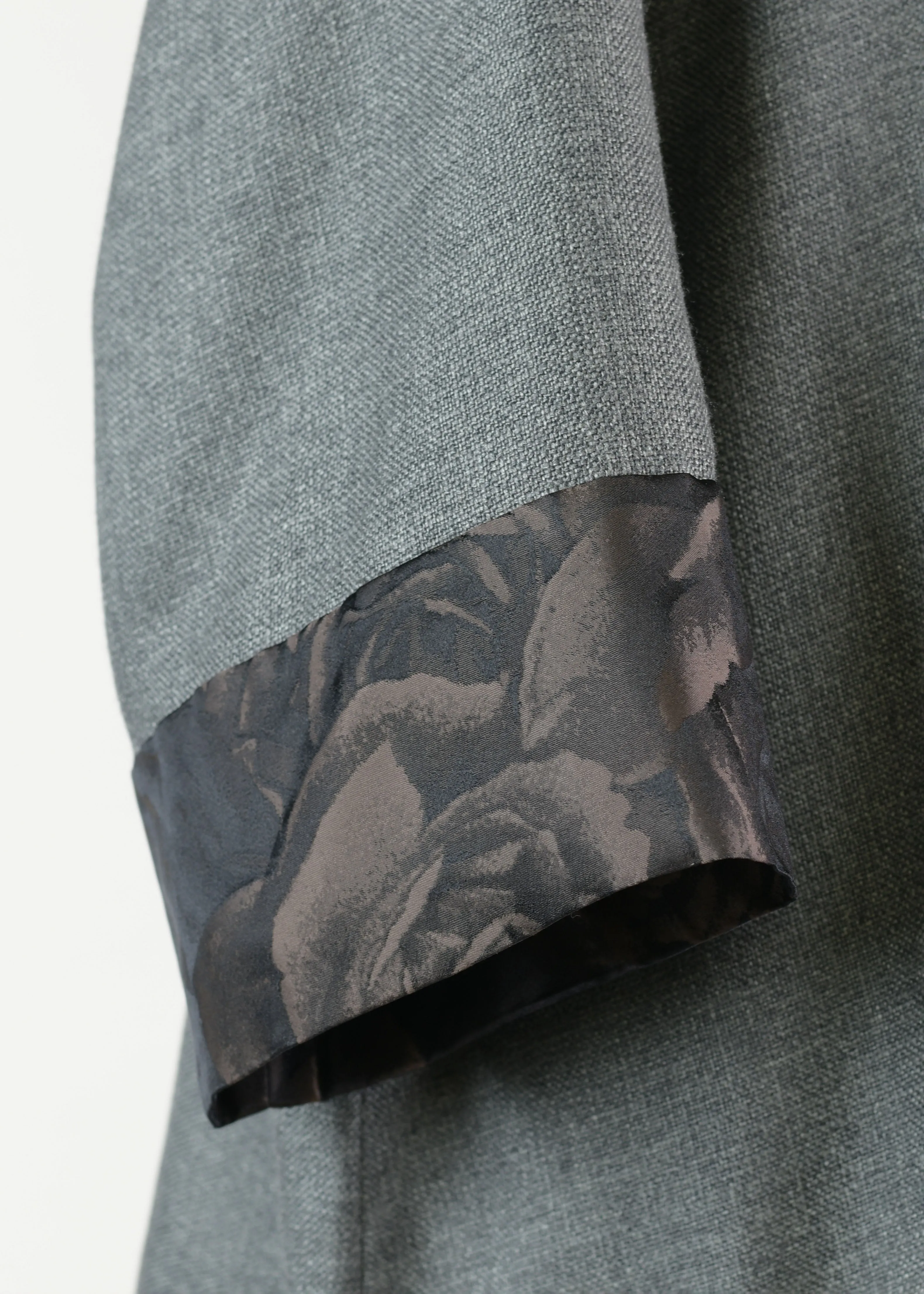 cashmere a-line scp nk 3/4 slv tunic w/cont slv edge - long sold by eskandar product image thumbnail 3