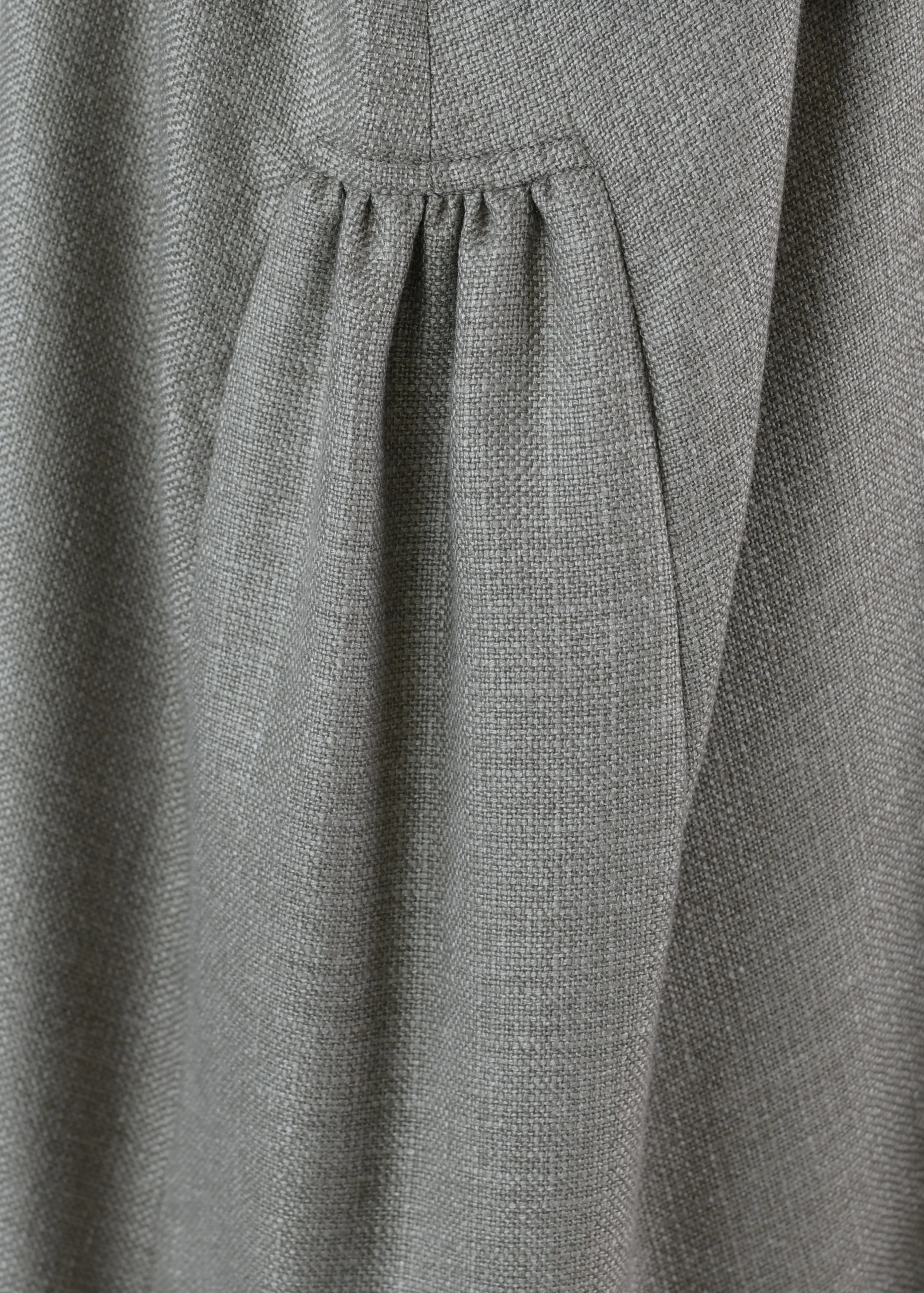 cashmere side pleated round neck dress - 3/4 length sold by eskandar product image thumbnail 4