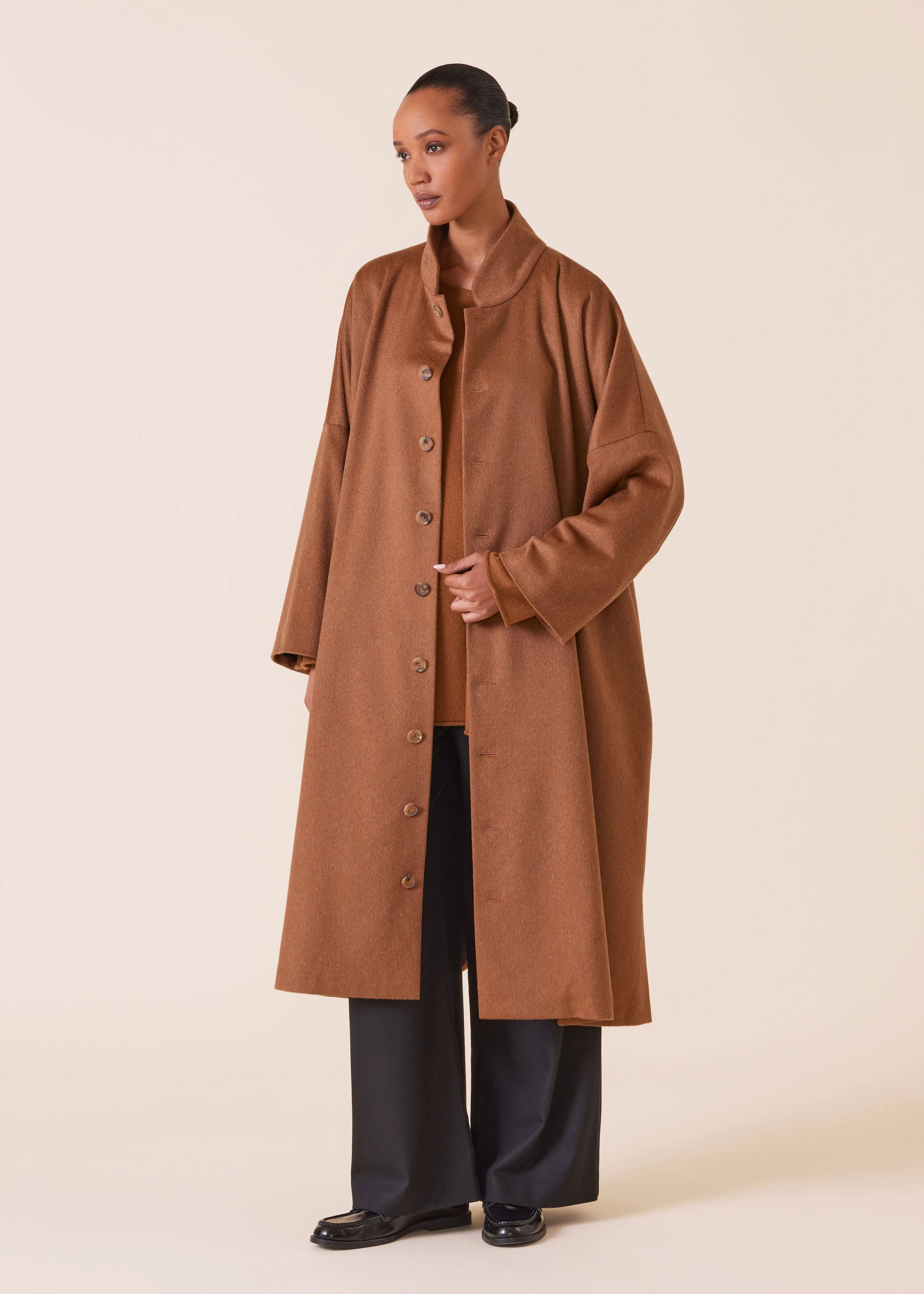cashmere chinese imperial coat with chinese collar - full length sold by eskandar product image thumbnail 3