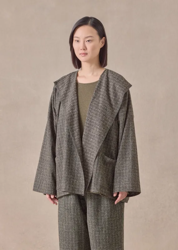 wool silk mix small jacket coat - mid plus sold by eskandar