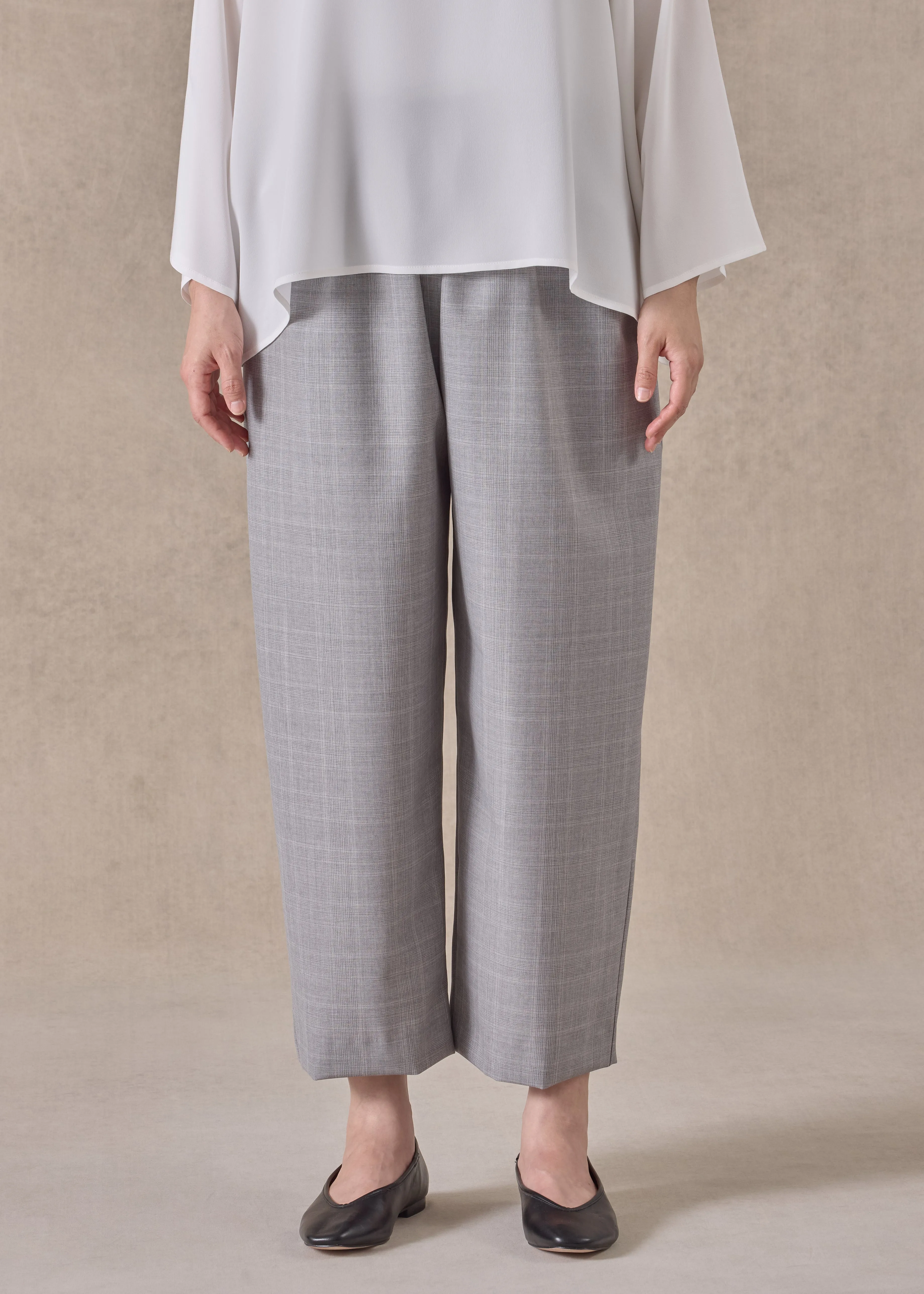 virgin wool japanese trouser (grey) sold by eskandar