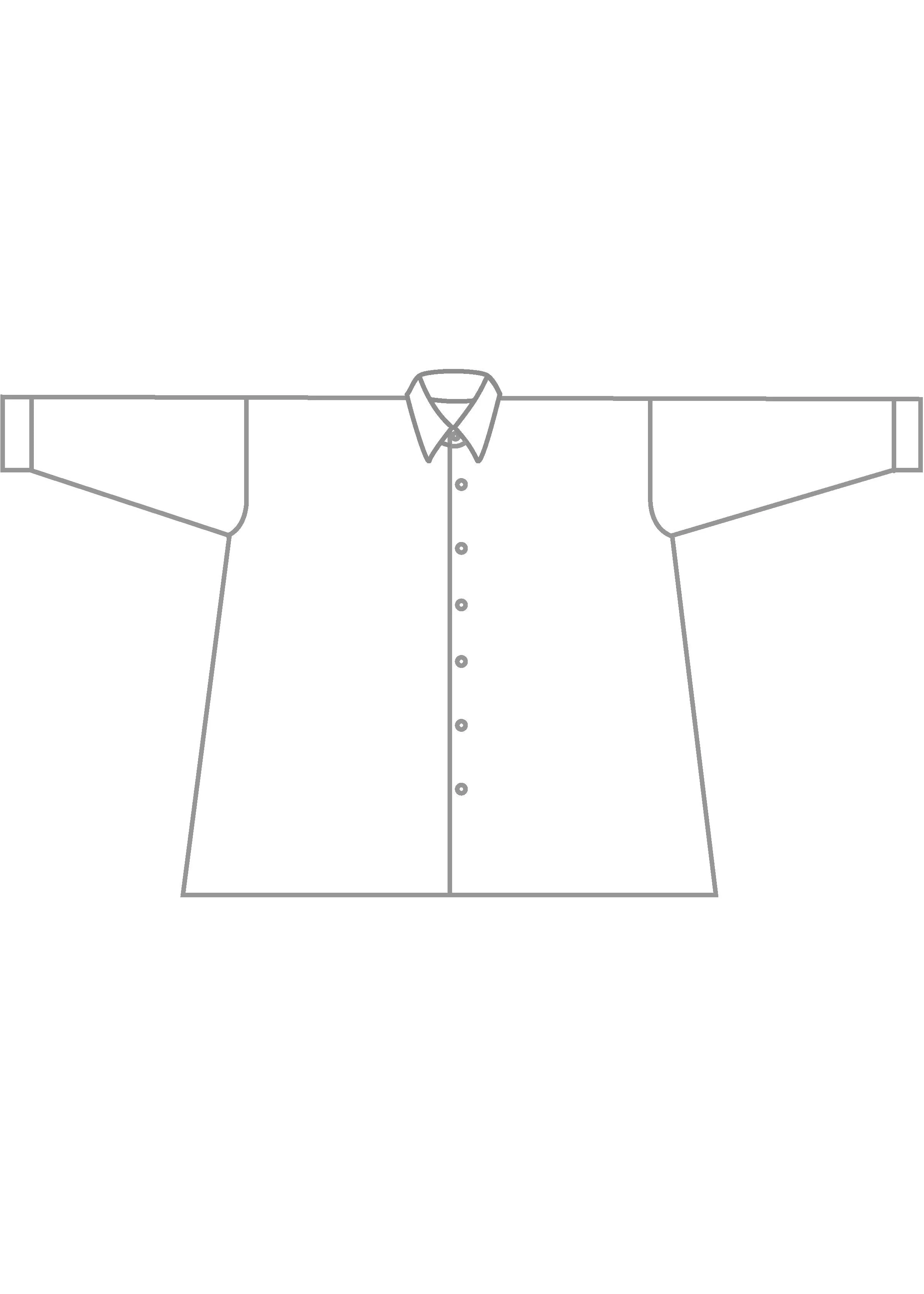 silk sloped shoulder wide a-line short sleeve shirt with collar - mid plus sold by eskandar product image thumbnail 3