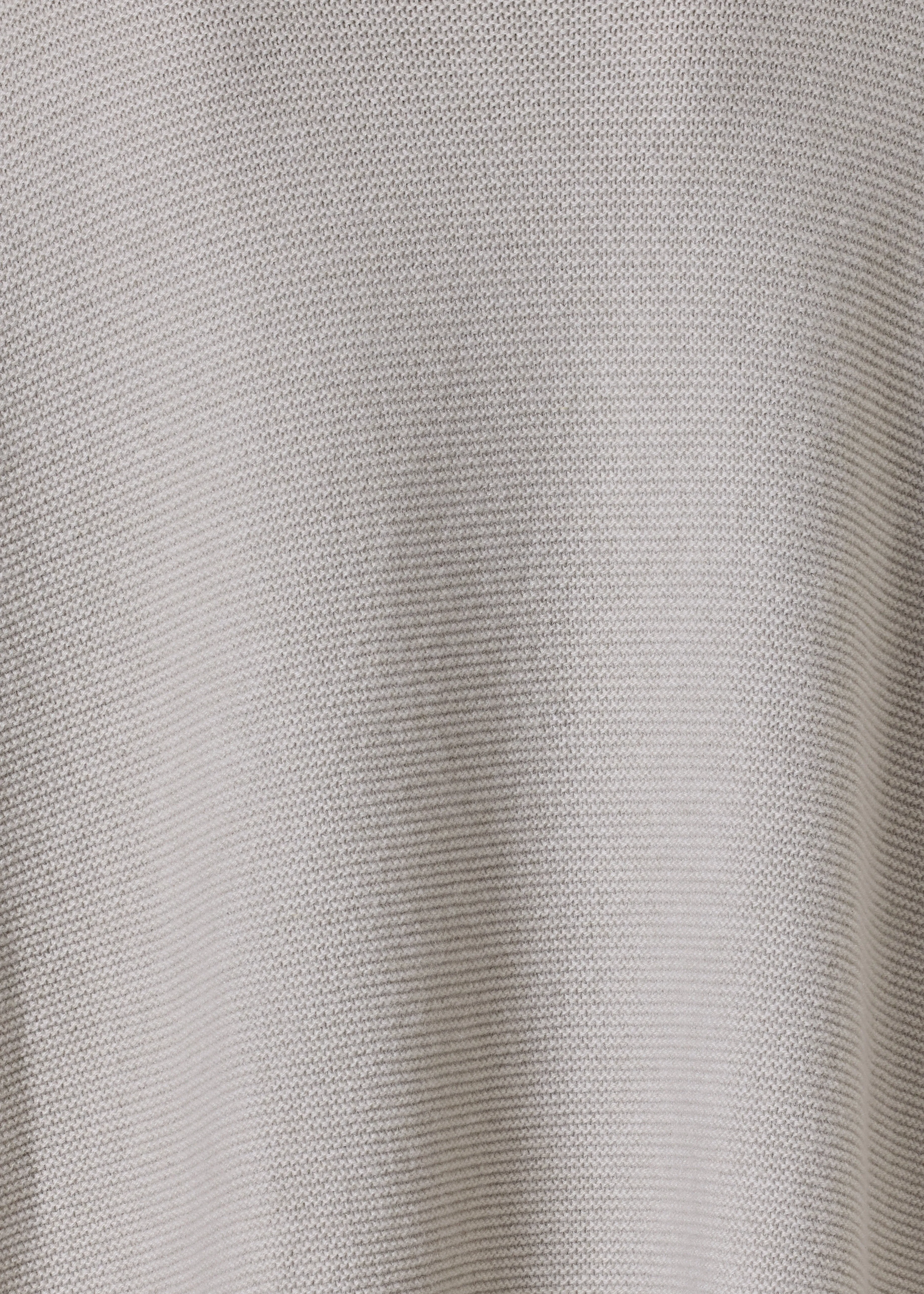 cashmere slash neck 3/4 sleeve sweater - long plus with slits (mastic) sold by eskandar product image thumbnail 5