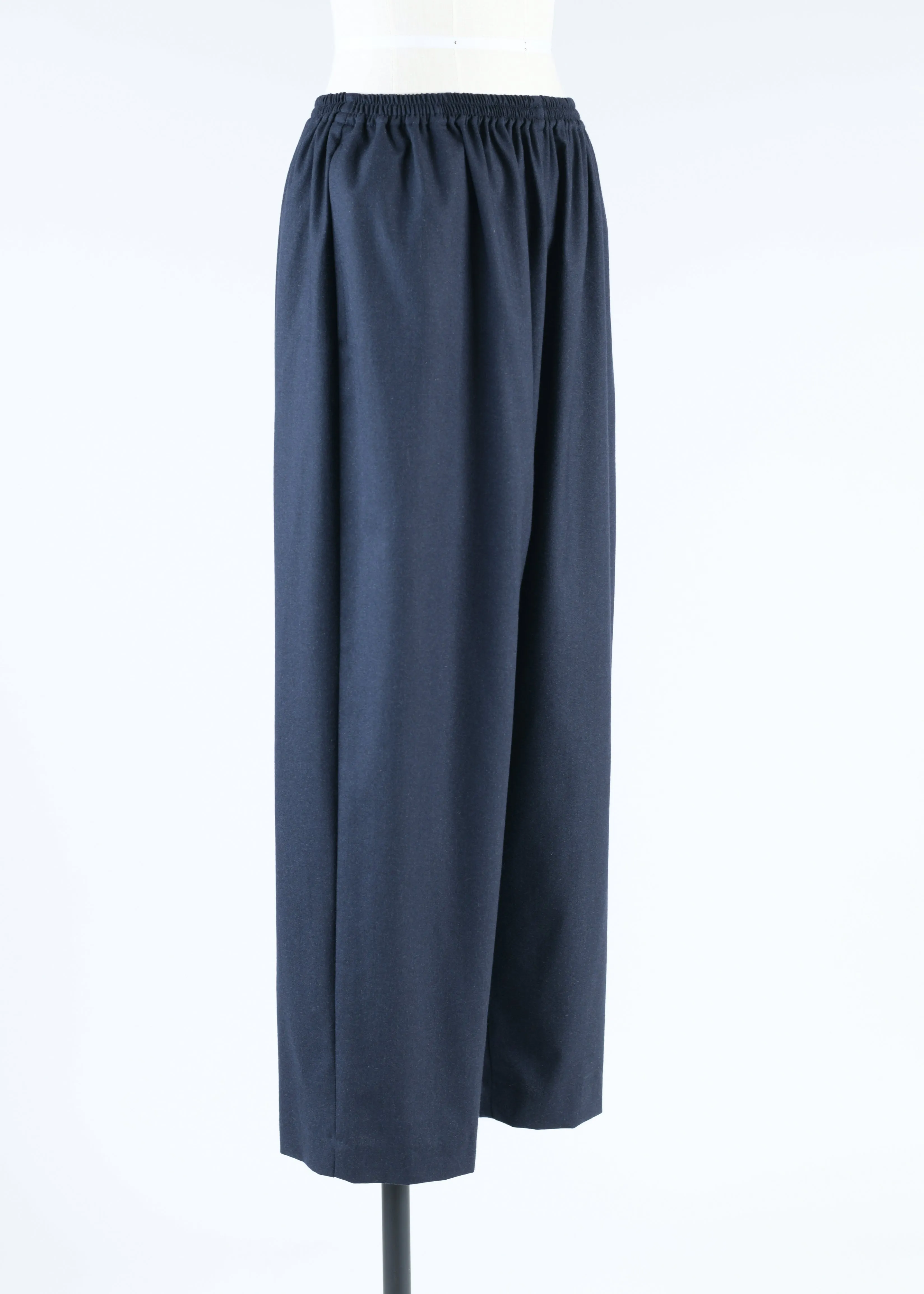 cashmere stretch longer japanese trouser with ankle slits sold by eskandar