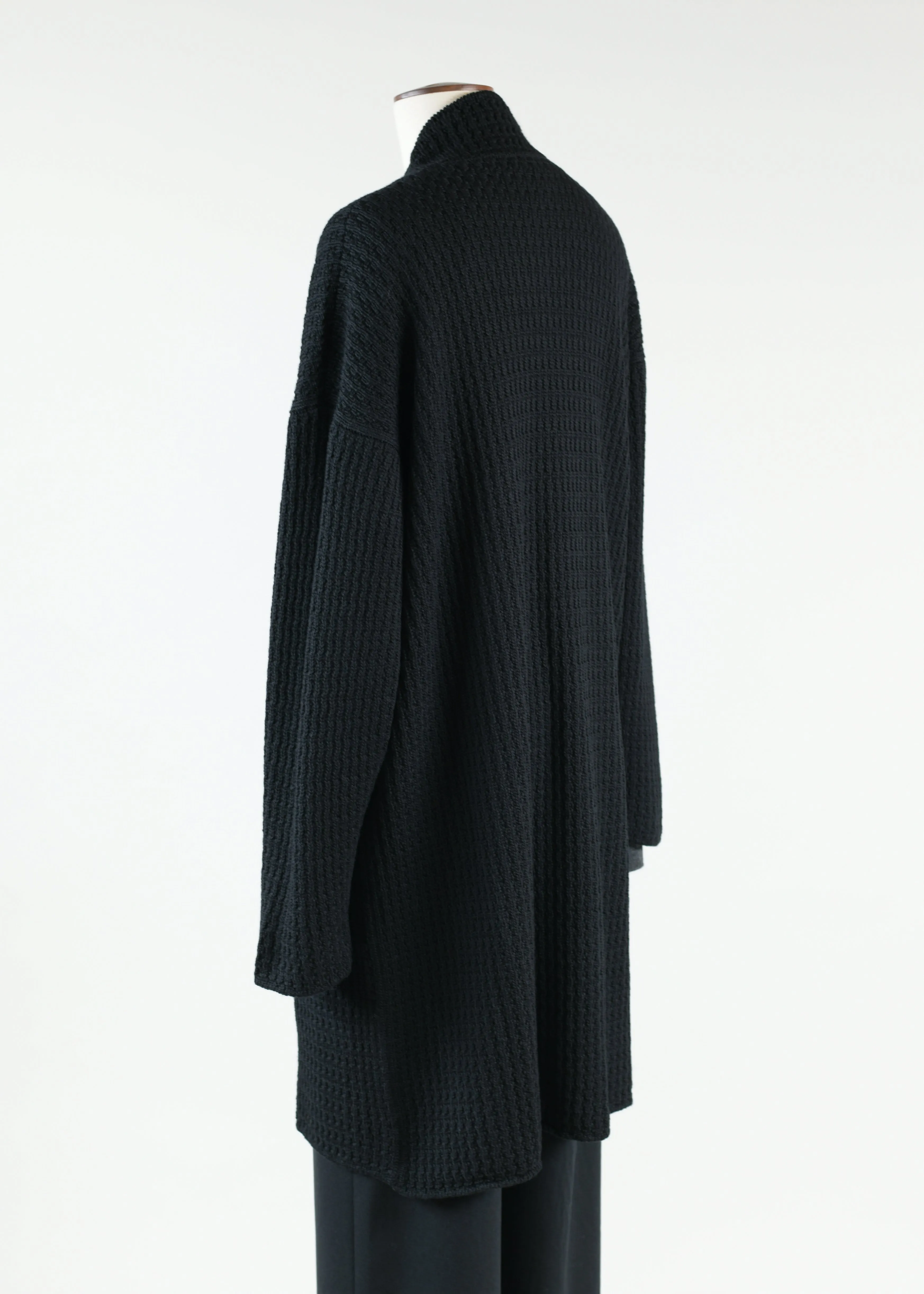 merino wool slim open cardigan - long plus sold by eskandar product image thumbnail 3