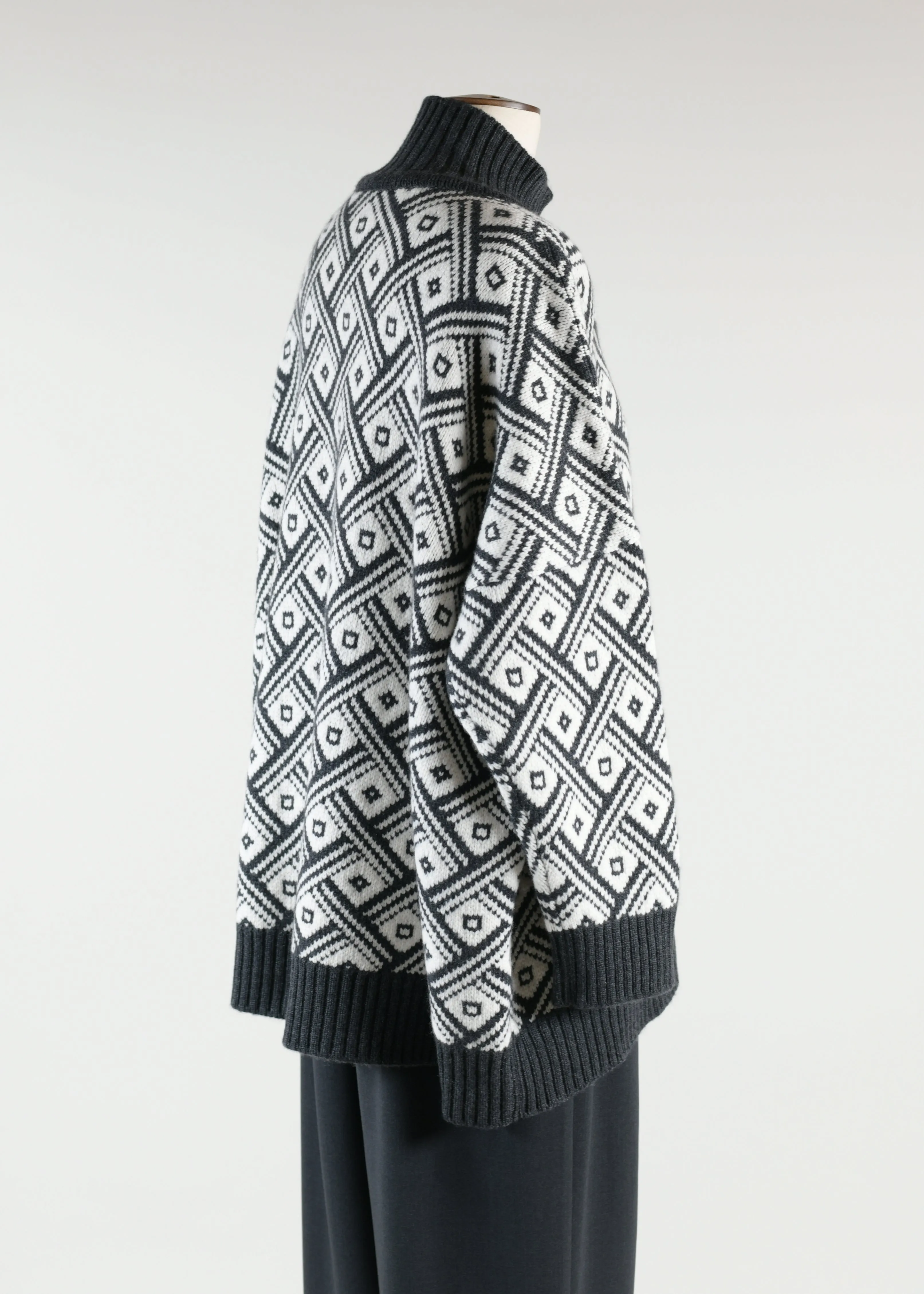 slit high neck sweater - mid plus sold by eskandar product image thumbnail 3