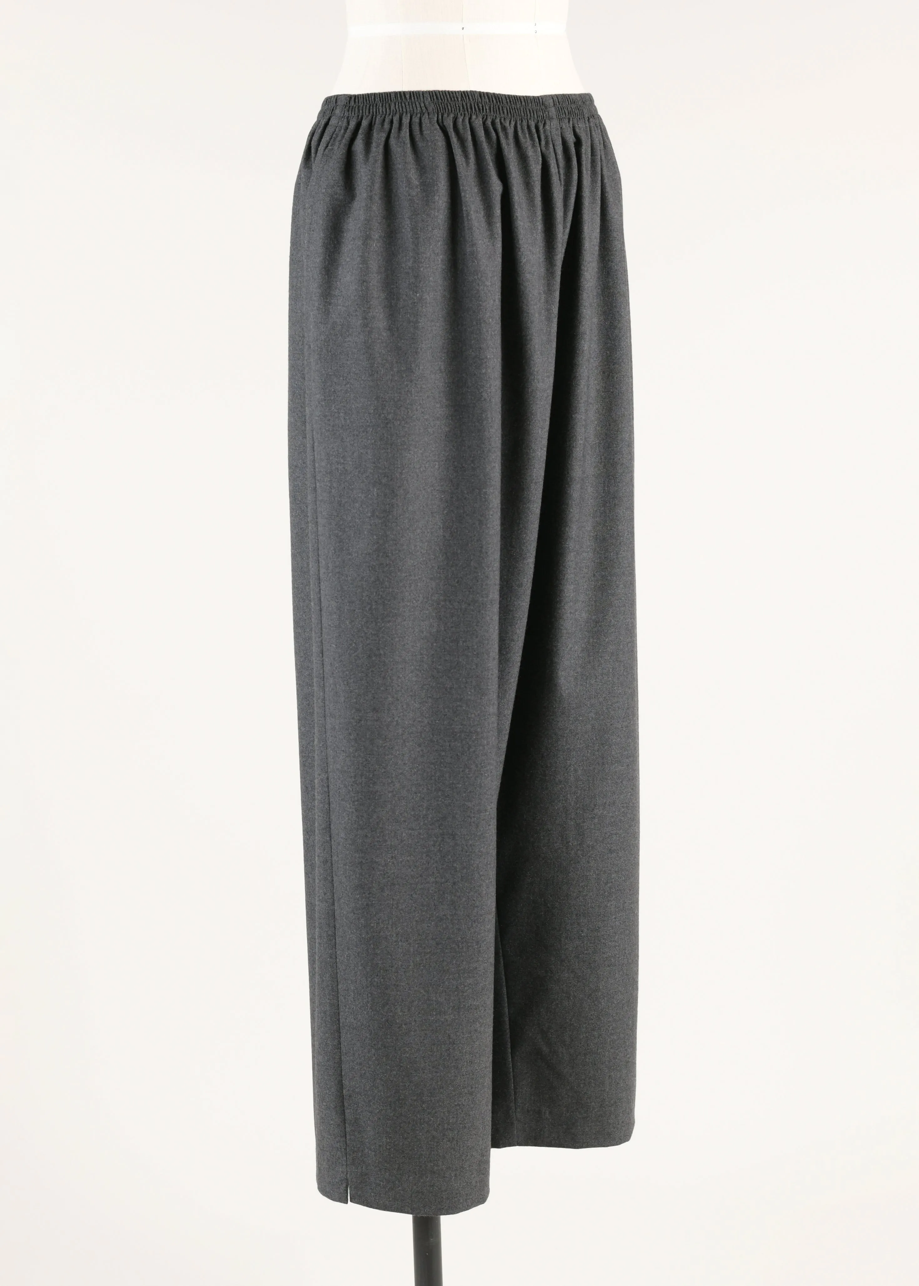 cashmere longer japanese trouser with ankle slits sold by eskandar