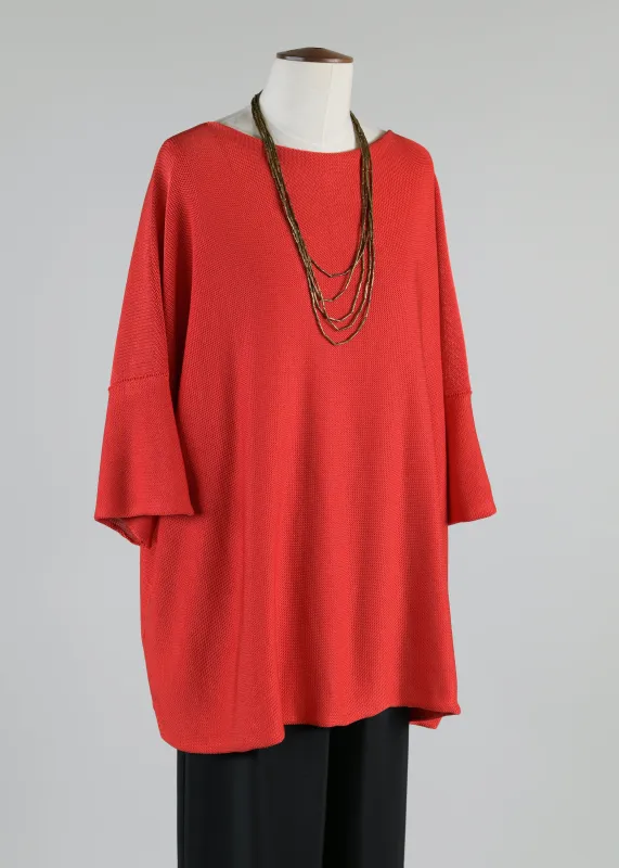 silk square short sleeve top - long sold by eskandar
