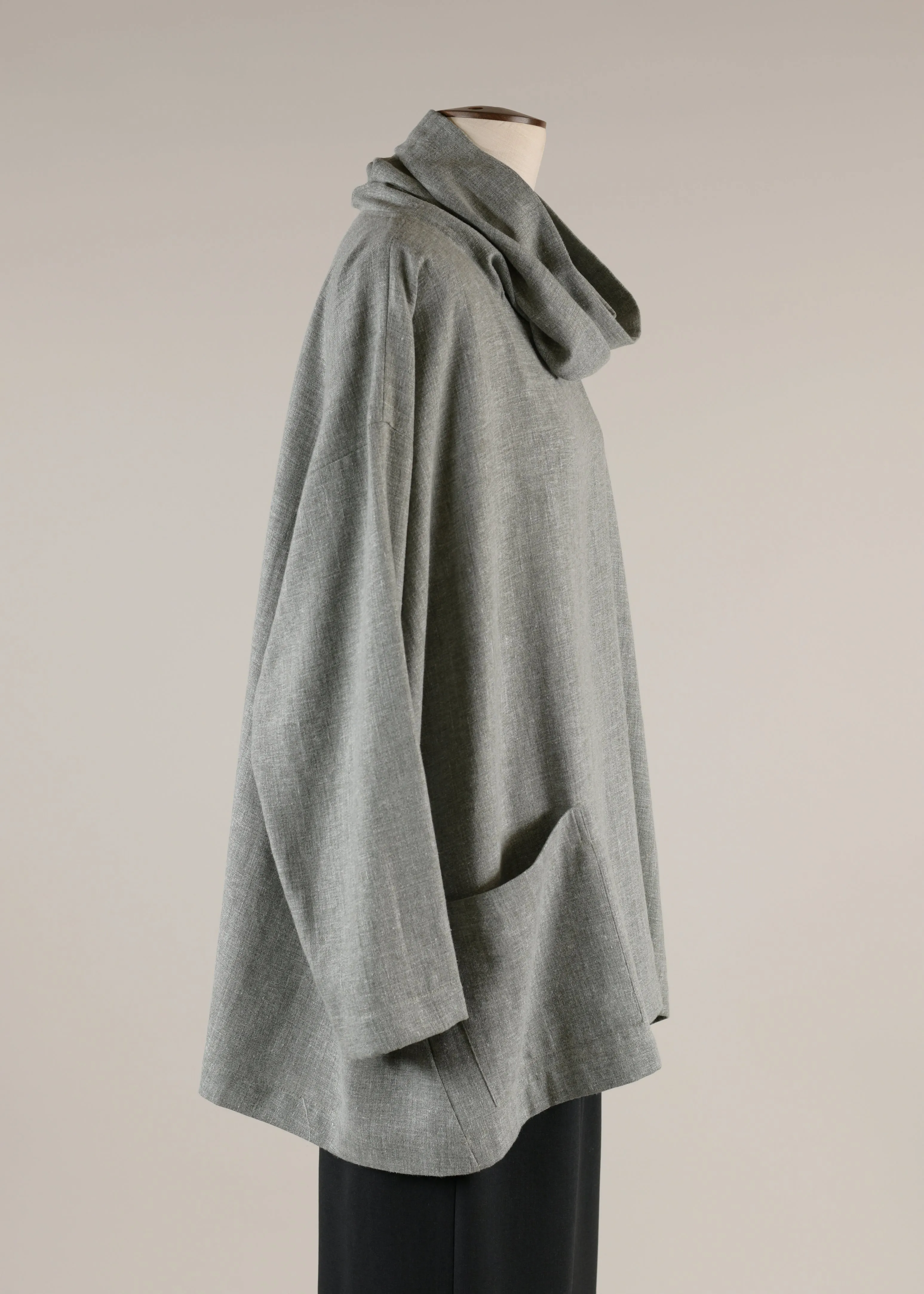 angle-to-front side seam monks top - long sold by eskandar product image thumbnail 2