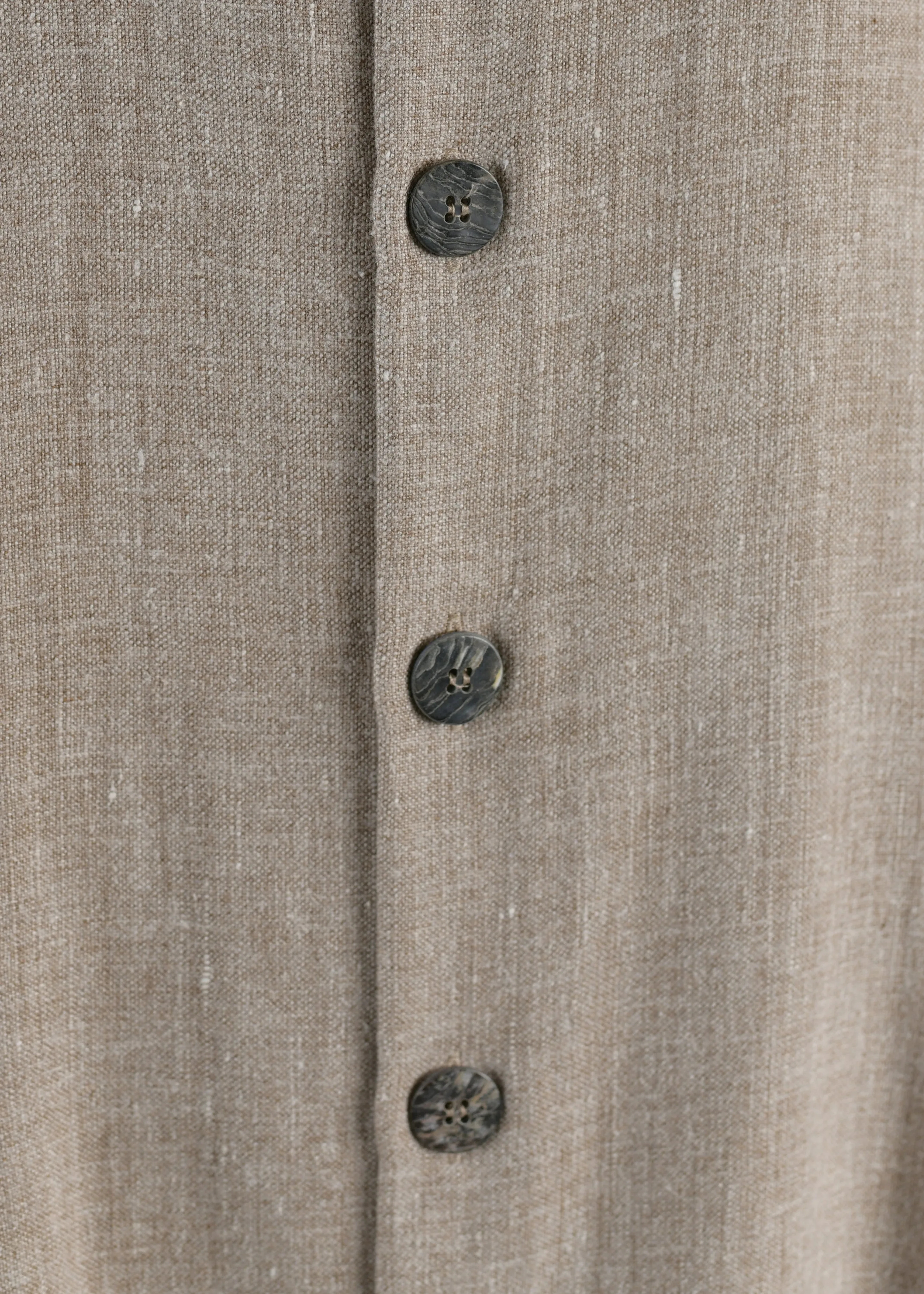 linen mix sloped shldr jckt w/dbl stnd col - long (3/4slv) sold by eskandar product image thumbnail 4