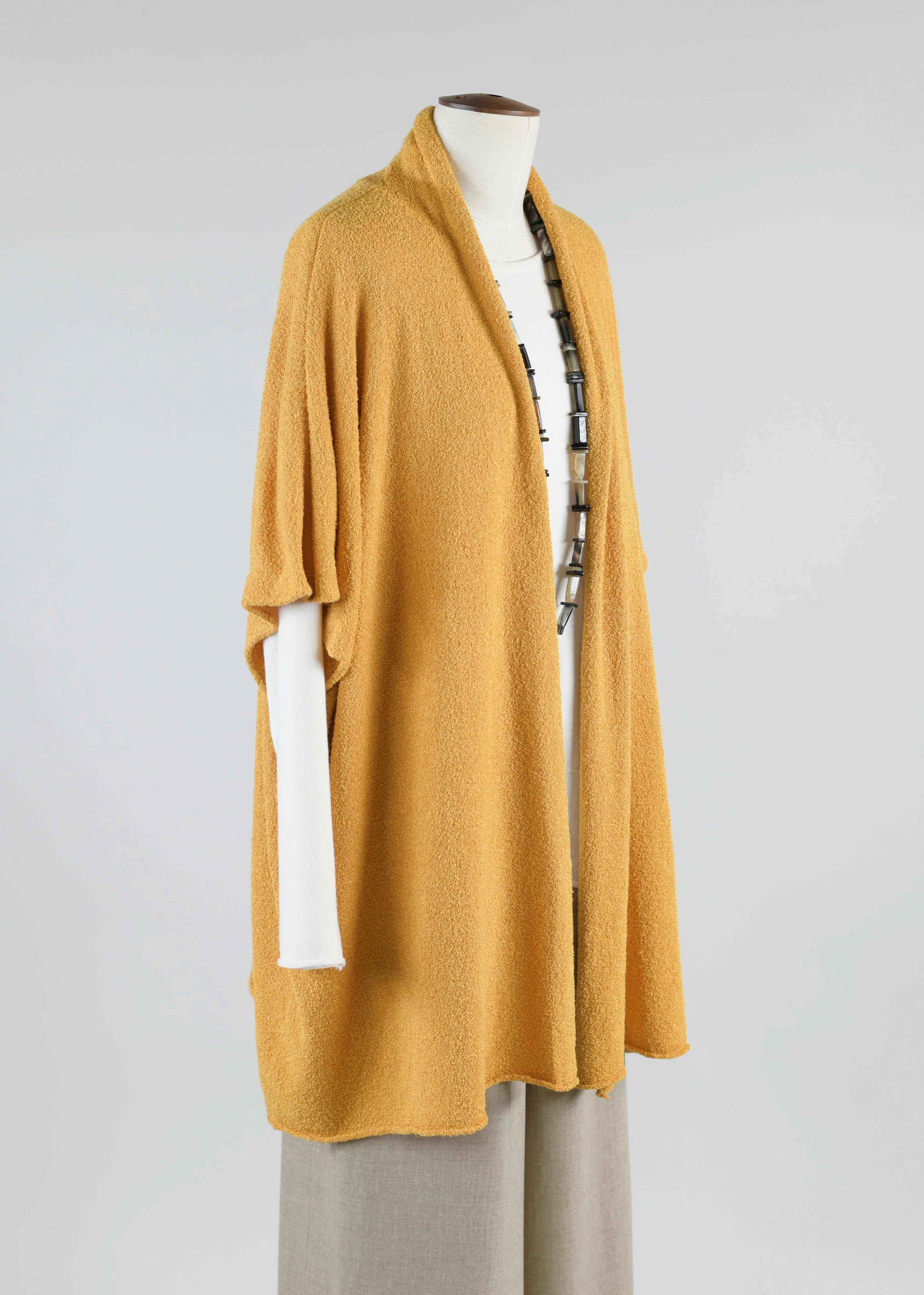 wide sleeveless shawl collar cardigan - long sold by eskandar product image thumbnail 2