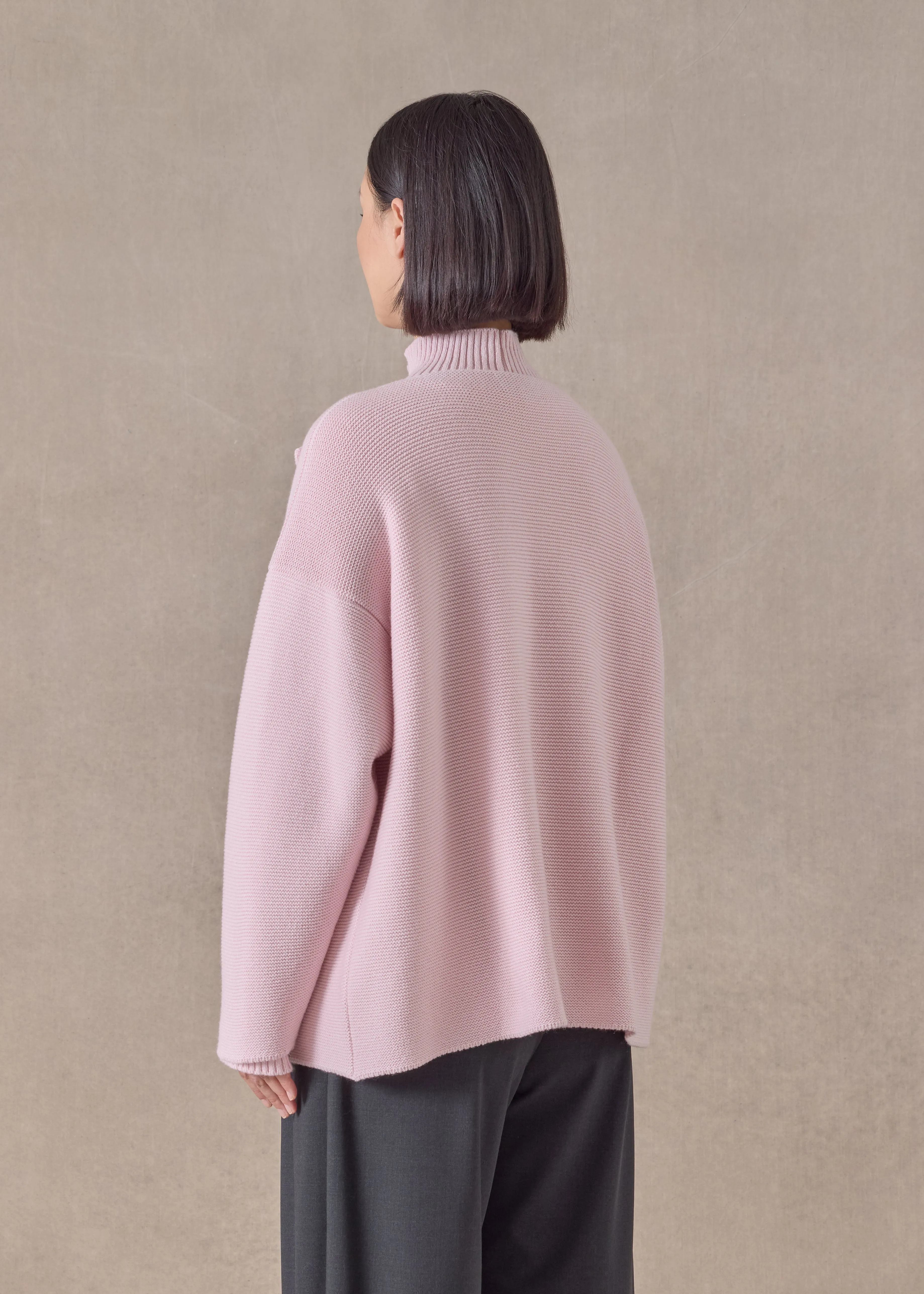 cashmere small jacket coat cardigan- short (cherryblossom) sold by eskandar product image thumbnail 4