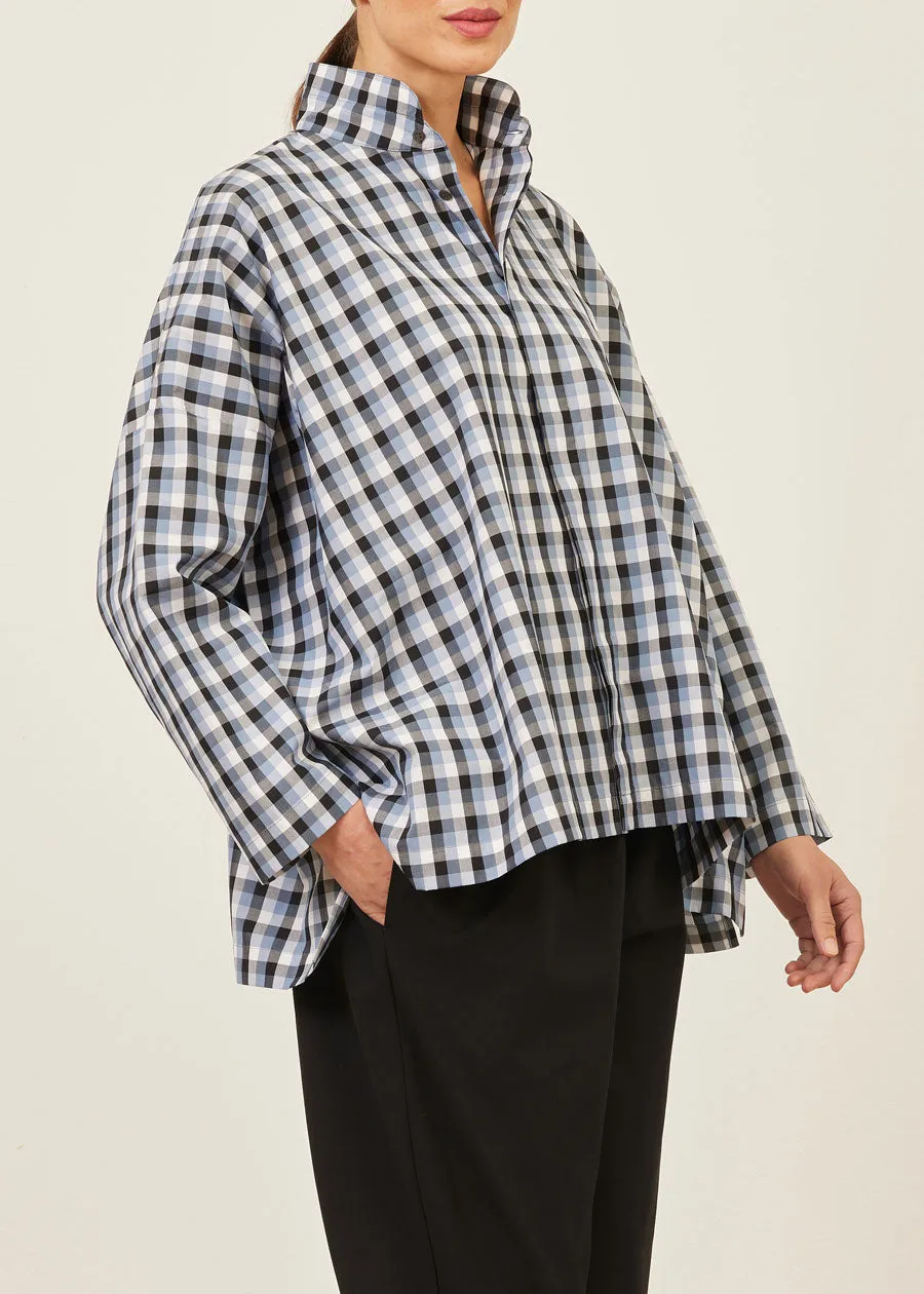 cotton wide longer back shirt with double stand collar - mid plus sold by eskandar product image thumbnail 2