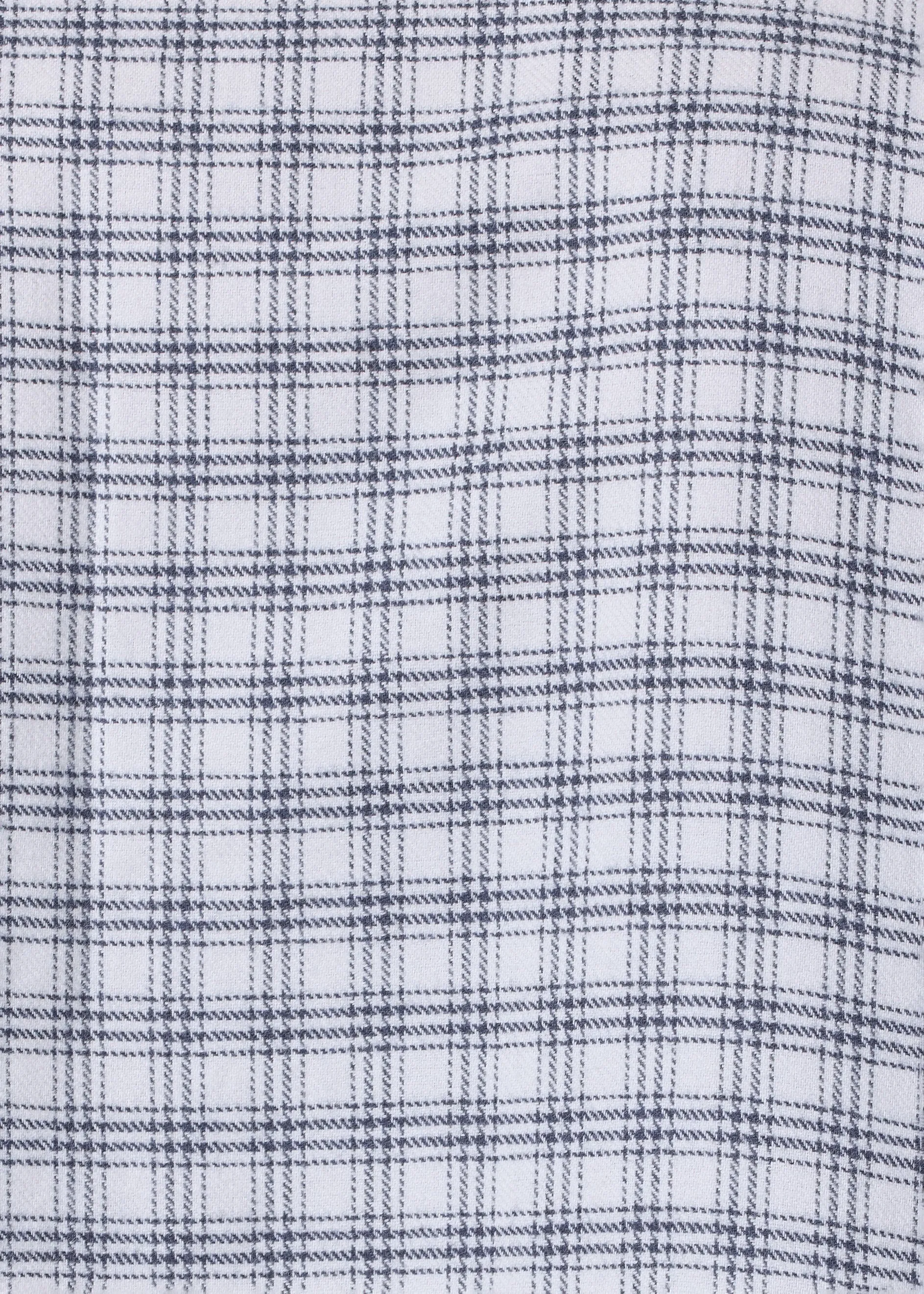 cotton slim a-line shirt with collar and stepped insert - long (ivorynavy) sold by eskandar product image thumbnail 5