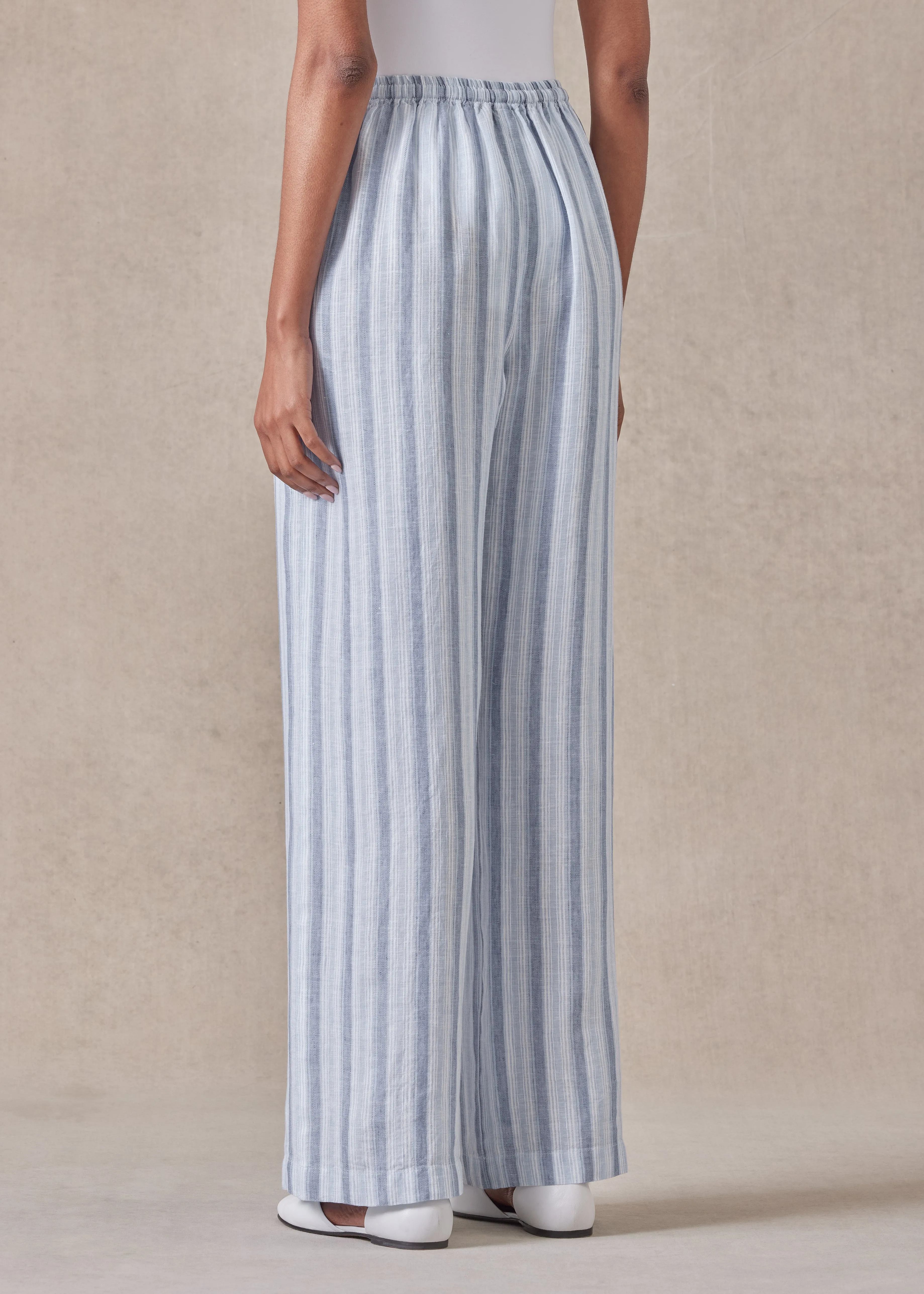 linen drawstring trouser sold by eskandar product image thumbnail 4