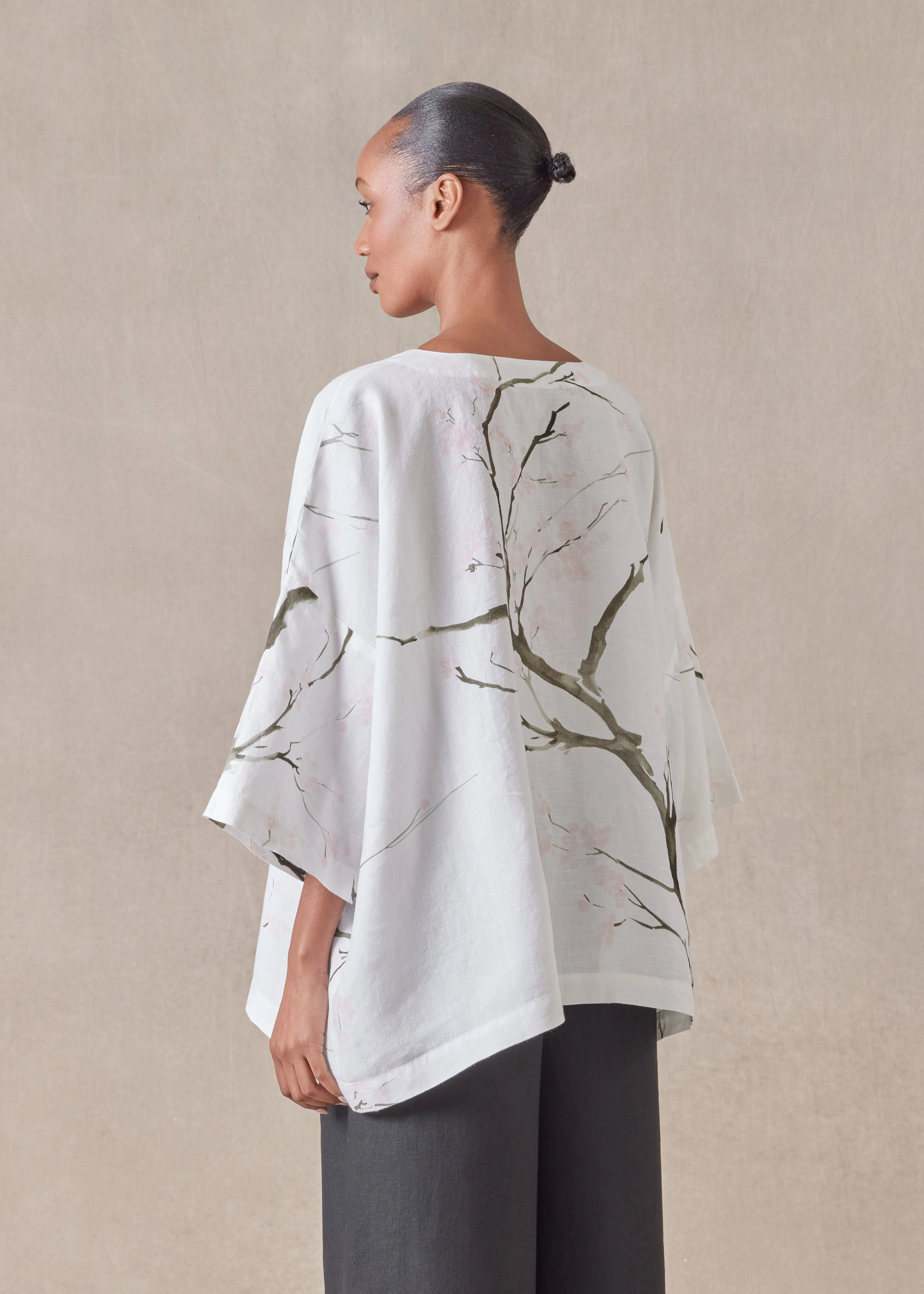 linen t-shirt tunic - long sold by eskandar product image thumbnail 3