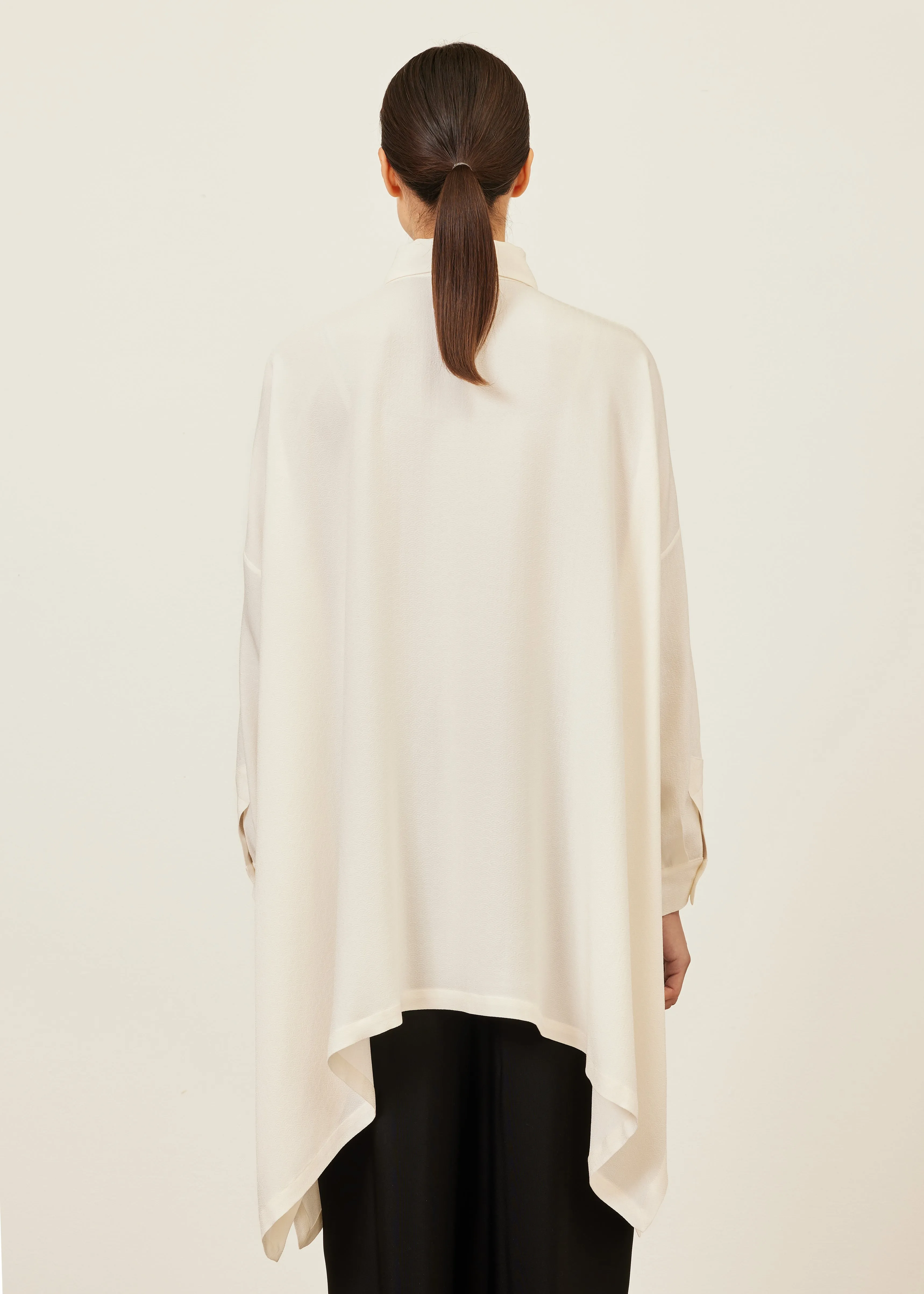 silk dps shirt with collar - long plus sold by eskandar product image thumbnail 4