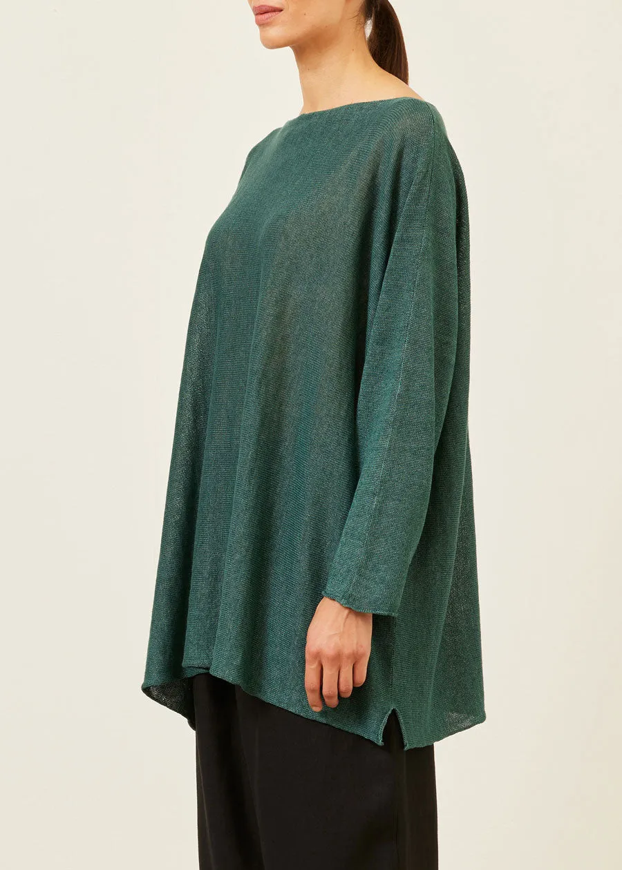 linen sideways knitted sweater - long sold by eskandar product image thumbnail 2