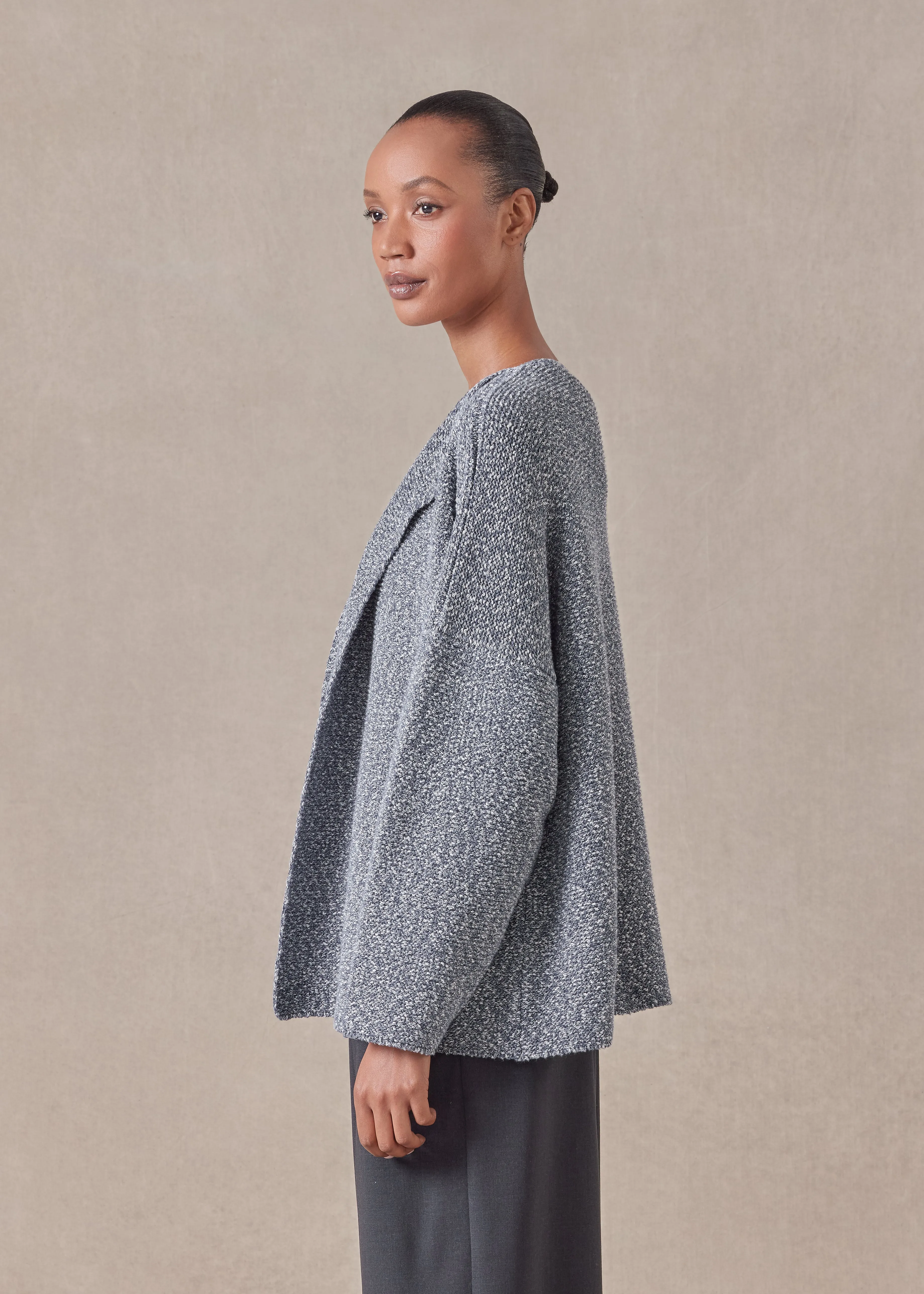 cotton cropped jacket coat sold by eskandar product image thumbnail 3